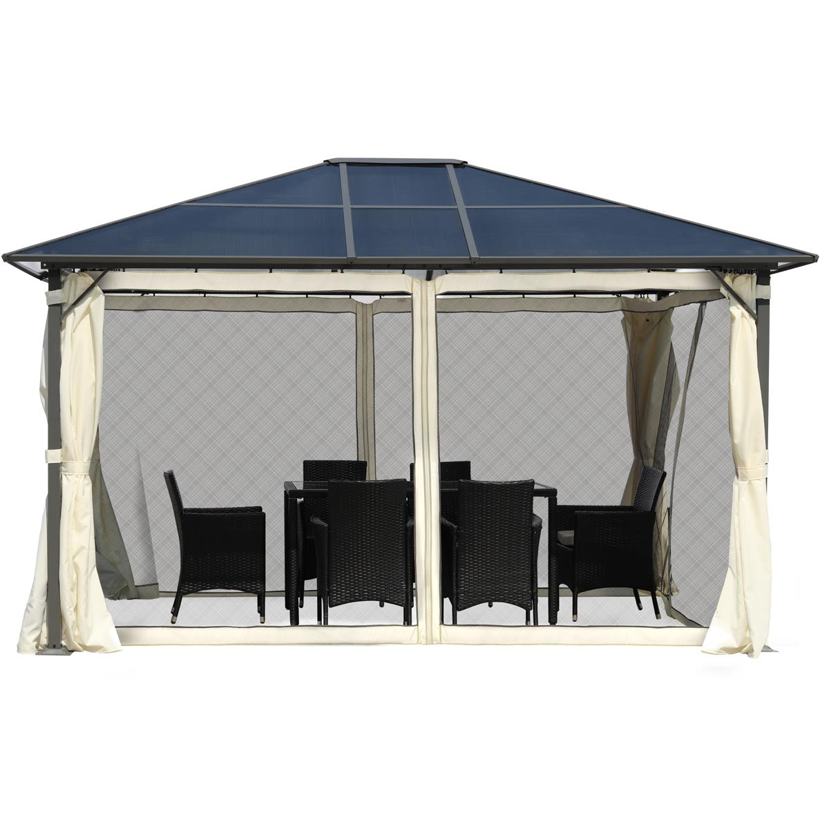Alu Pavillon SUMMERTIME 3x4m inkl. Moskitonetz