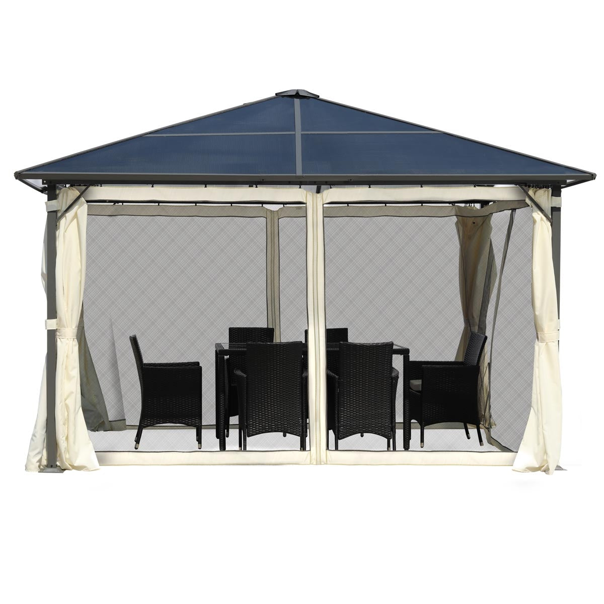 Alu Pavillon SUMMERTIME 3x3m inkl. Moskitonetz