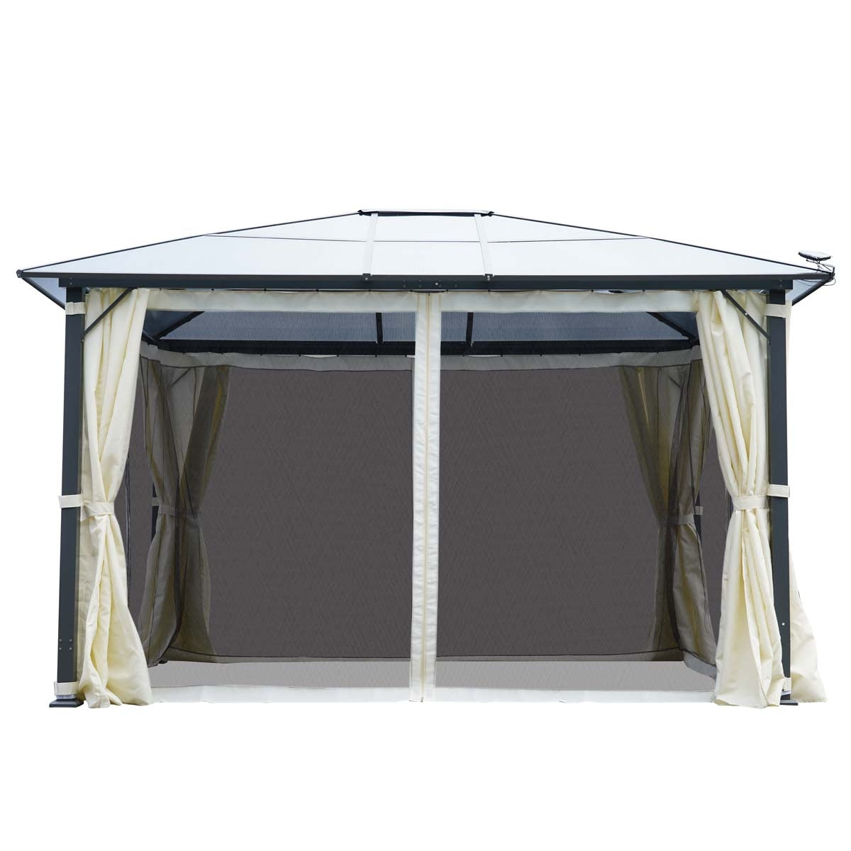 Alu Pavillon SUMMERTIME 3x4m inkl. Moskitonetz und LED
