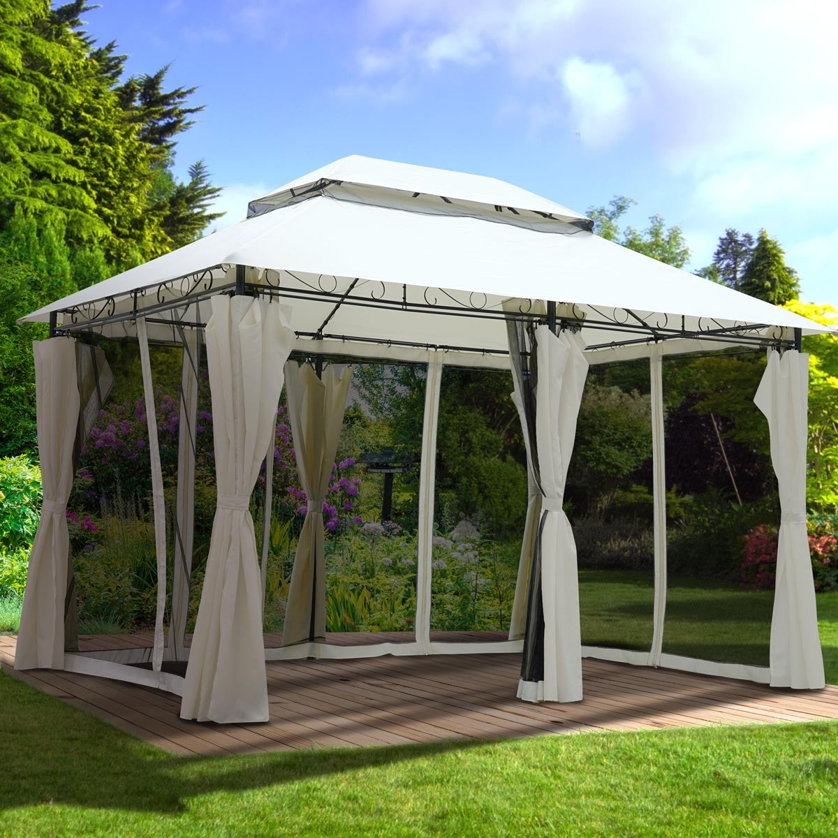 Pavillon EASINESS 3x4m beige inkl. Moskitonetz