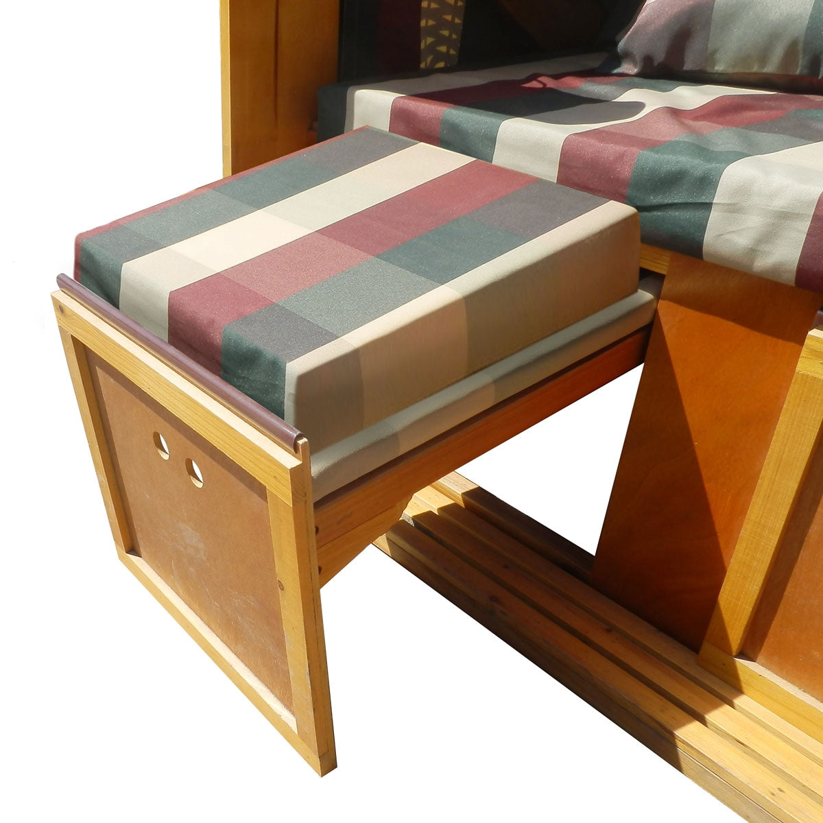 Strandkorb DELUXE rot/grün/beige