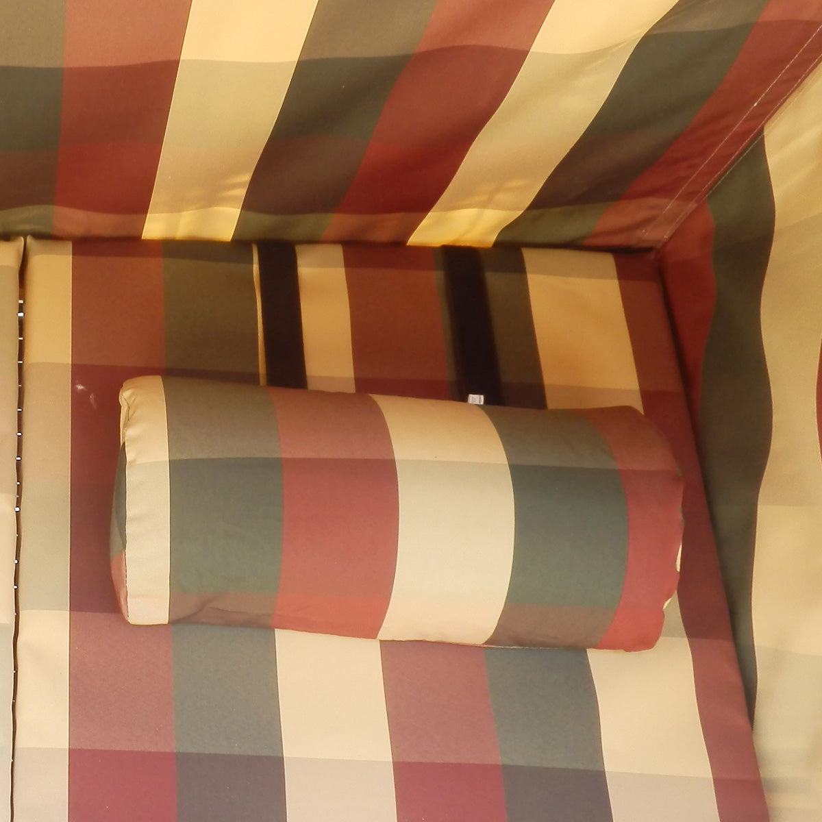 Strandkorb DELUXE rot/grün/beige