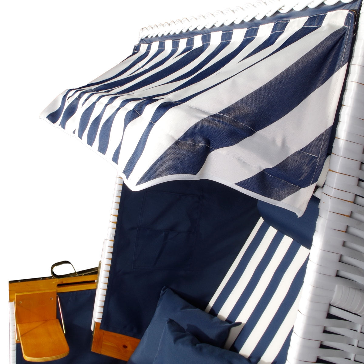 Strandkorb NORDERNEY blau/weiß gestreift