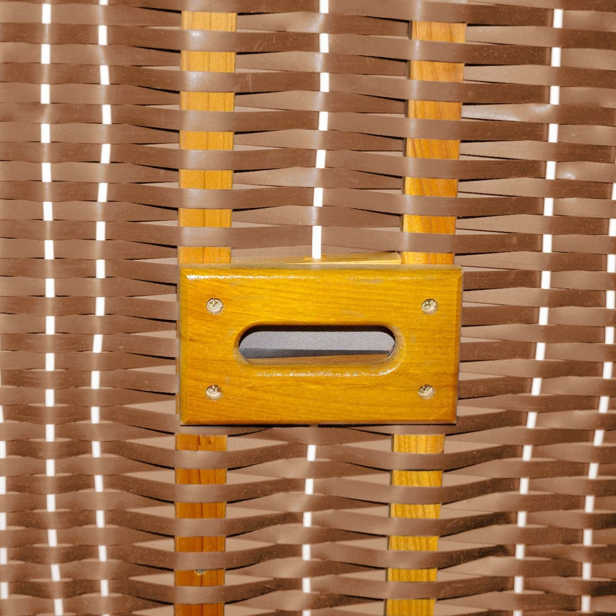 Strandkorb HELGOLAND rot/beige/grün kariert
