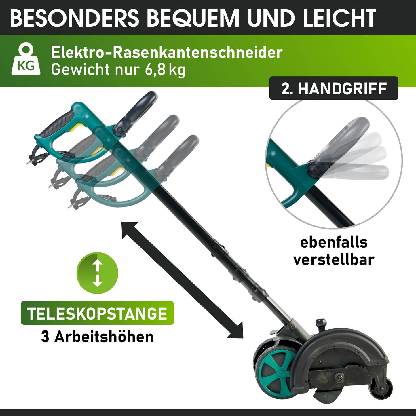 BRAST elektrischer  Rasenkantenschneider 1400+