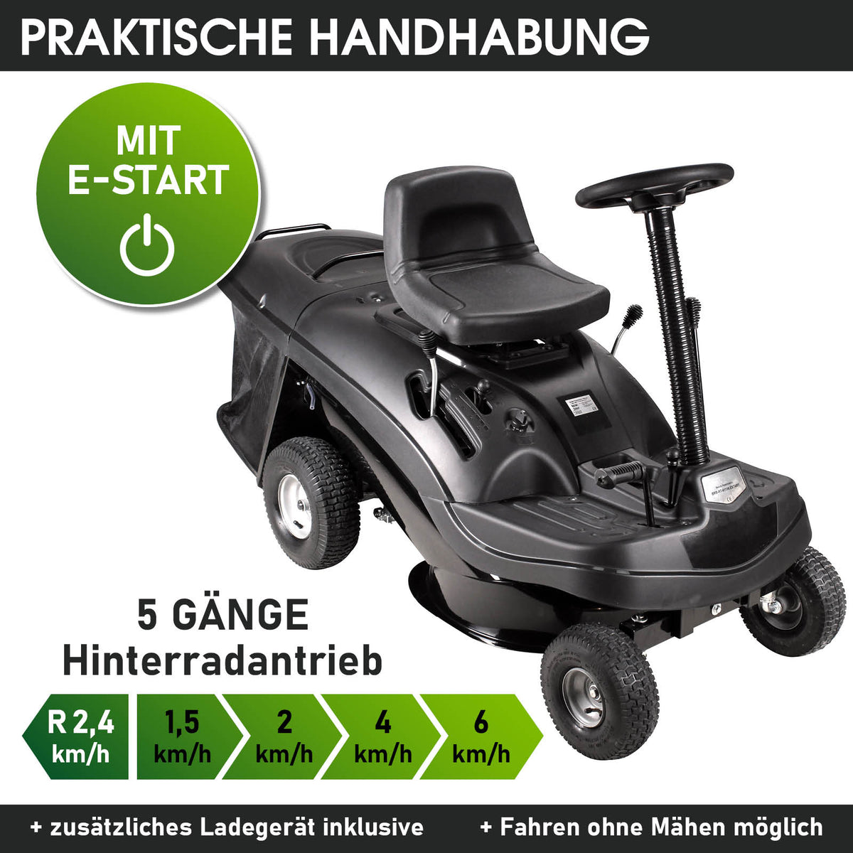 BRAST Benzin Aufsitzmäher 61196 ESTART