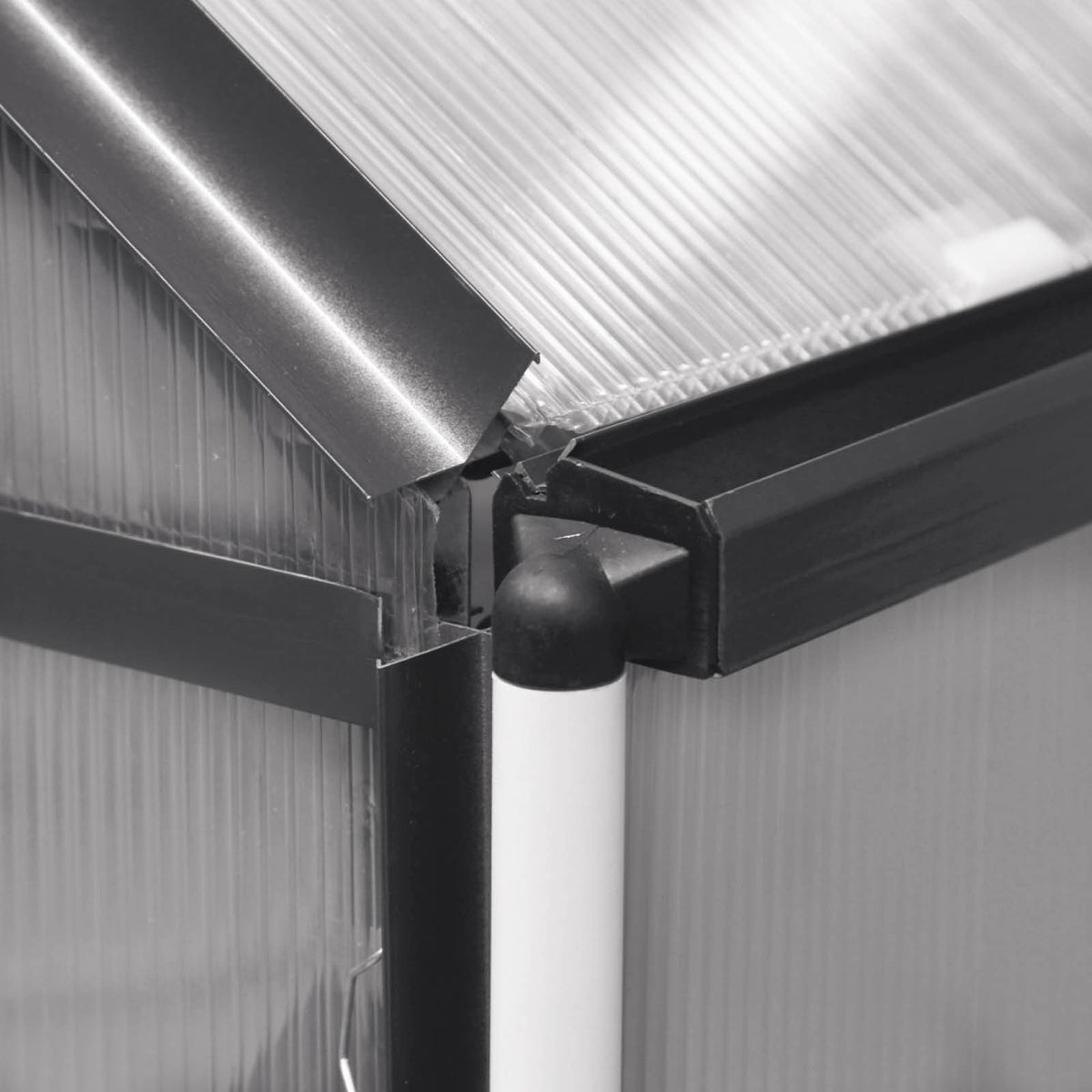BRAST Aluminium-Gewächshaus 250x190x195 Anthrazit