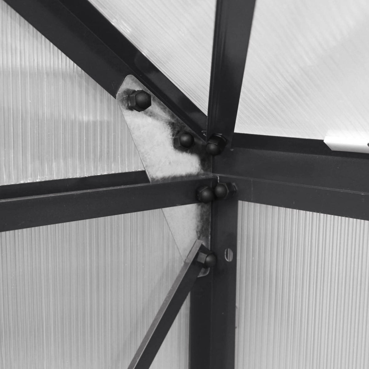 BRAST Aluminium-Gewächshaus 250x190x195 Anthrazit