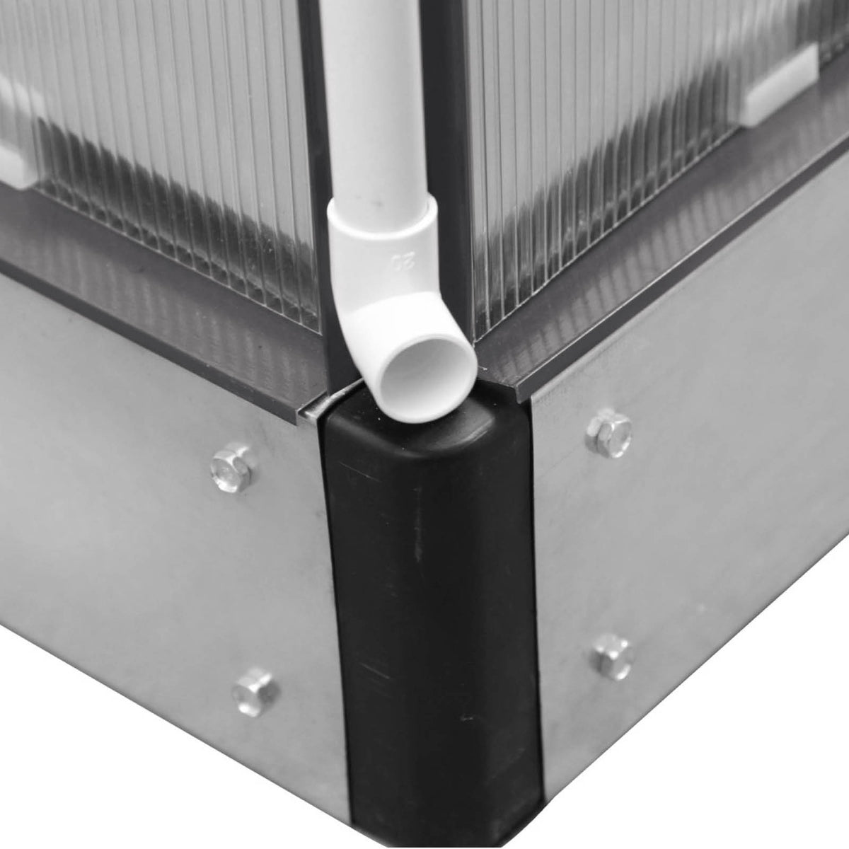 BRAST Aluminium-Gewächshaus 250x190x195 Anthrazit