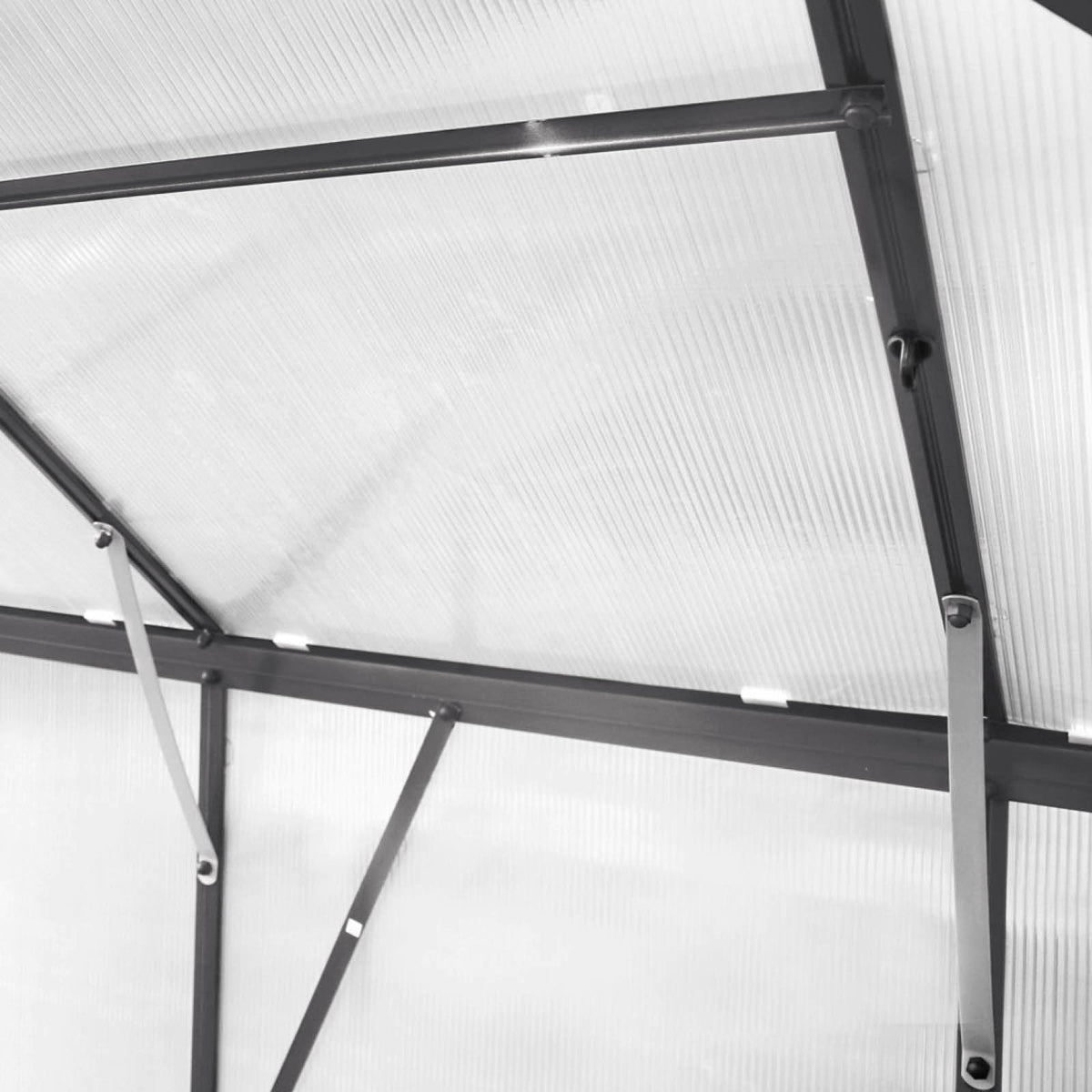 BRAST Aluminium-Gewächshaus 250x190x195 Anthrazit