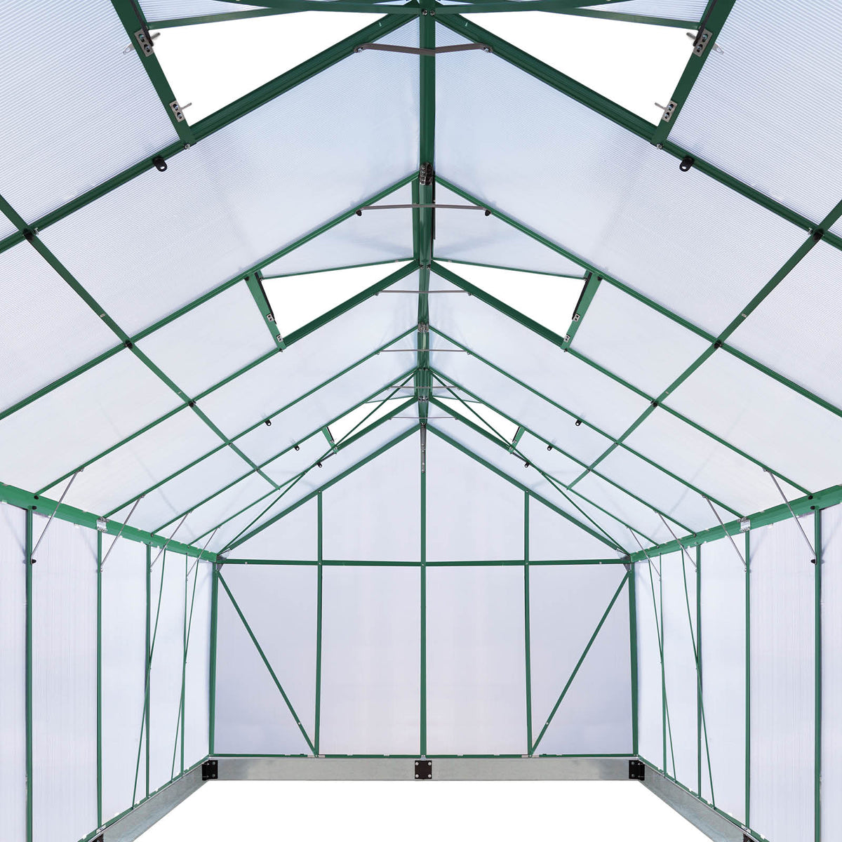 Aluminium-Gewächshaus 430x250x205 grün