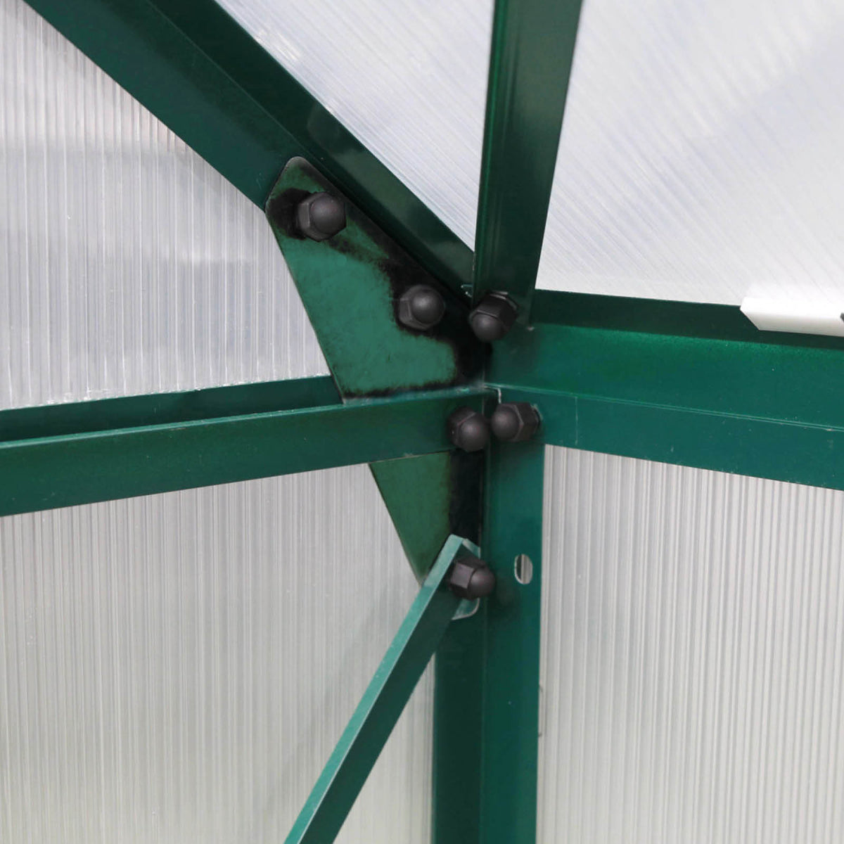 Aluminium-Gewächshaus 250x190x195 Alu-Profile Grün