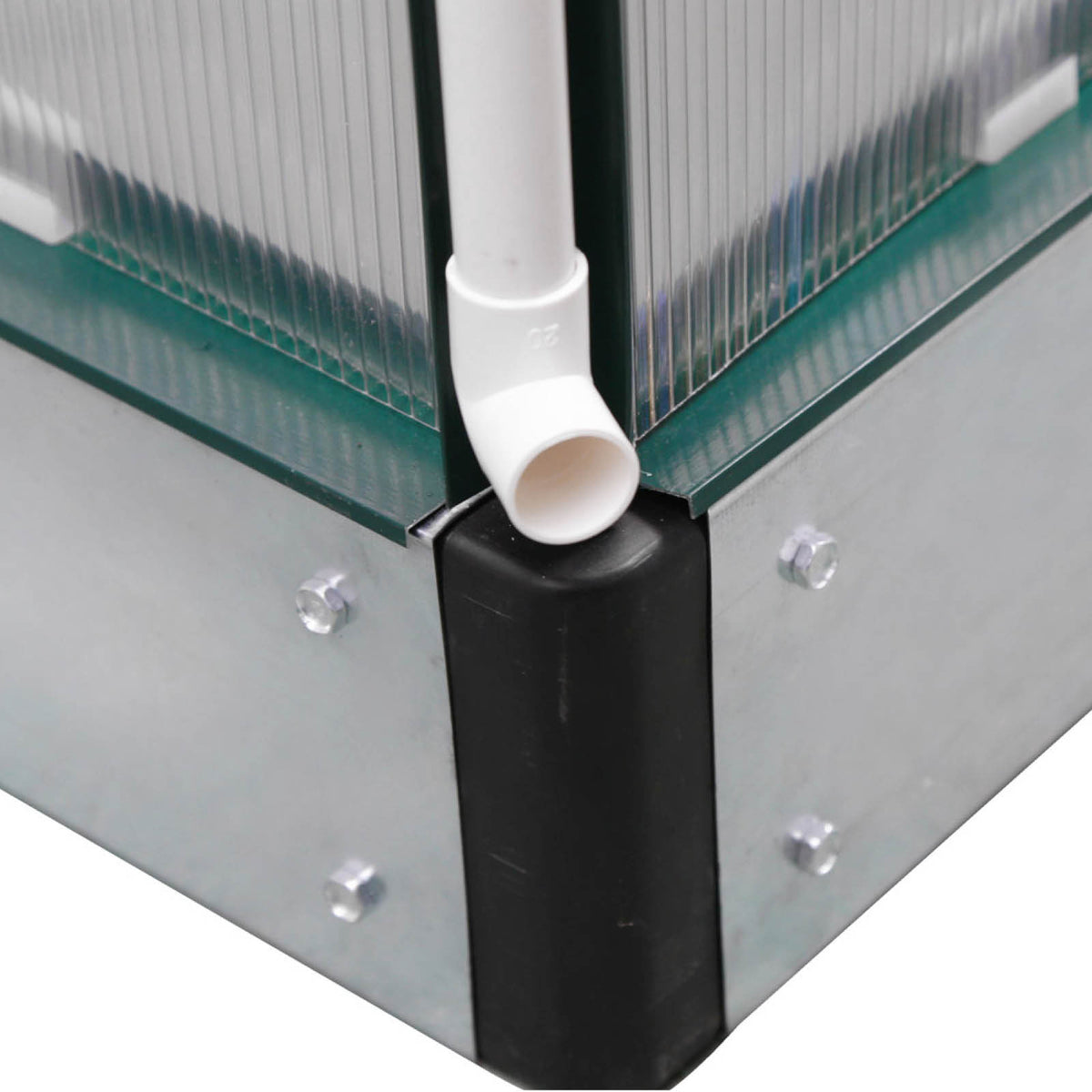 Aluminium-Gewächshaus 250x190x195 Alu-Profile Grün