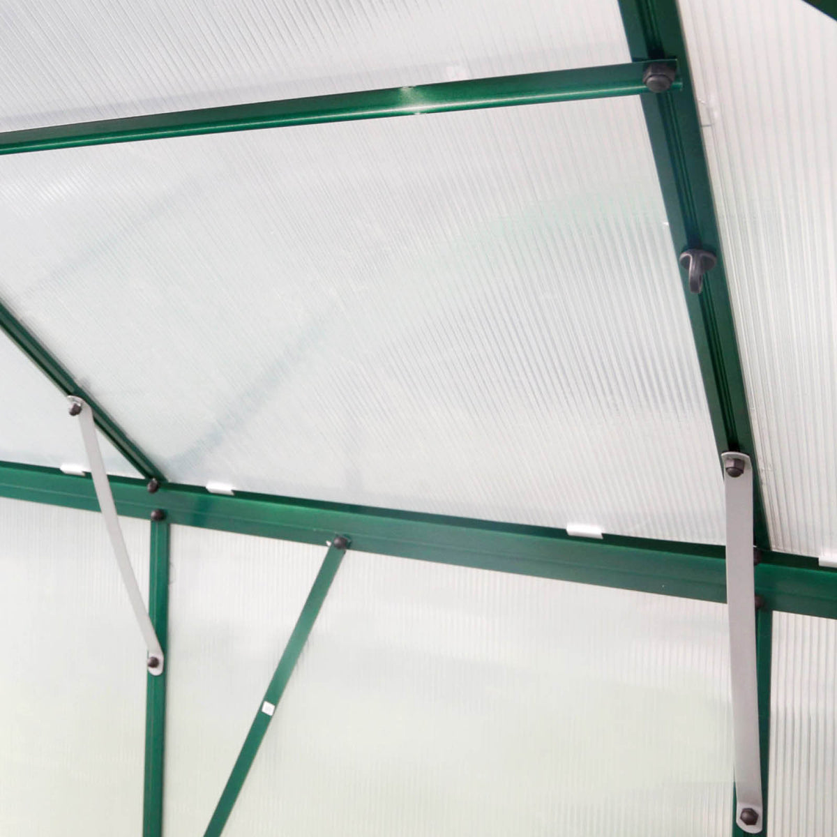 BRAST Aluminium-Gewächshaus 250x250x205 Alu-Profile Grün