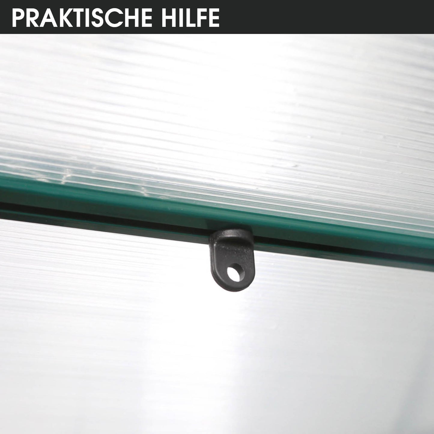 BRAST Aluminium-Gewächshaus 380x250x205 Alu-Profile Grün