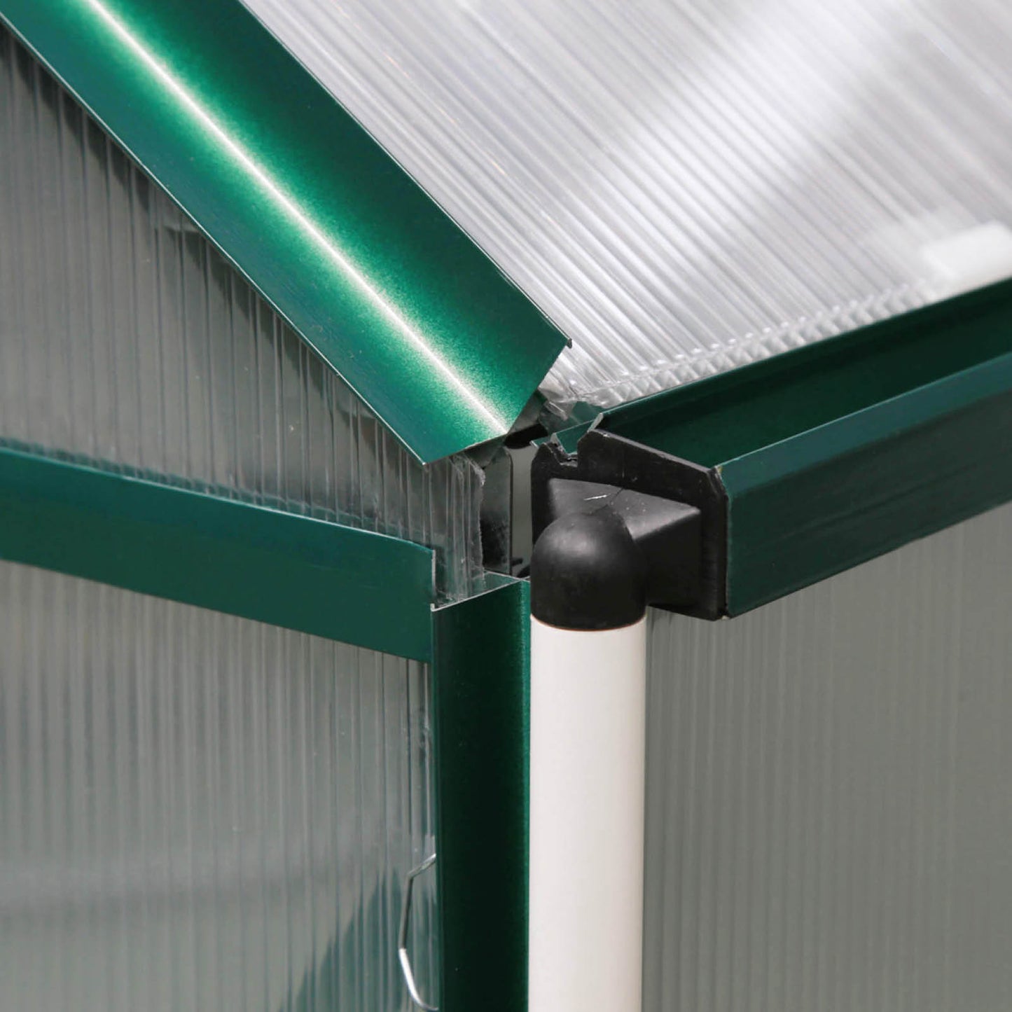 BRAST Aluminium-Gewächshaus 380x250x205 Alu-Profile Grün