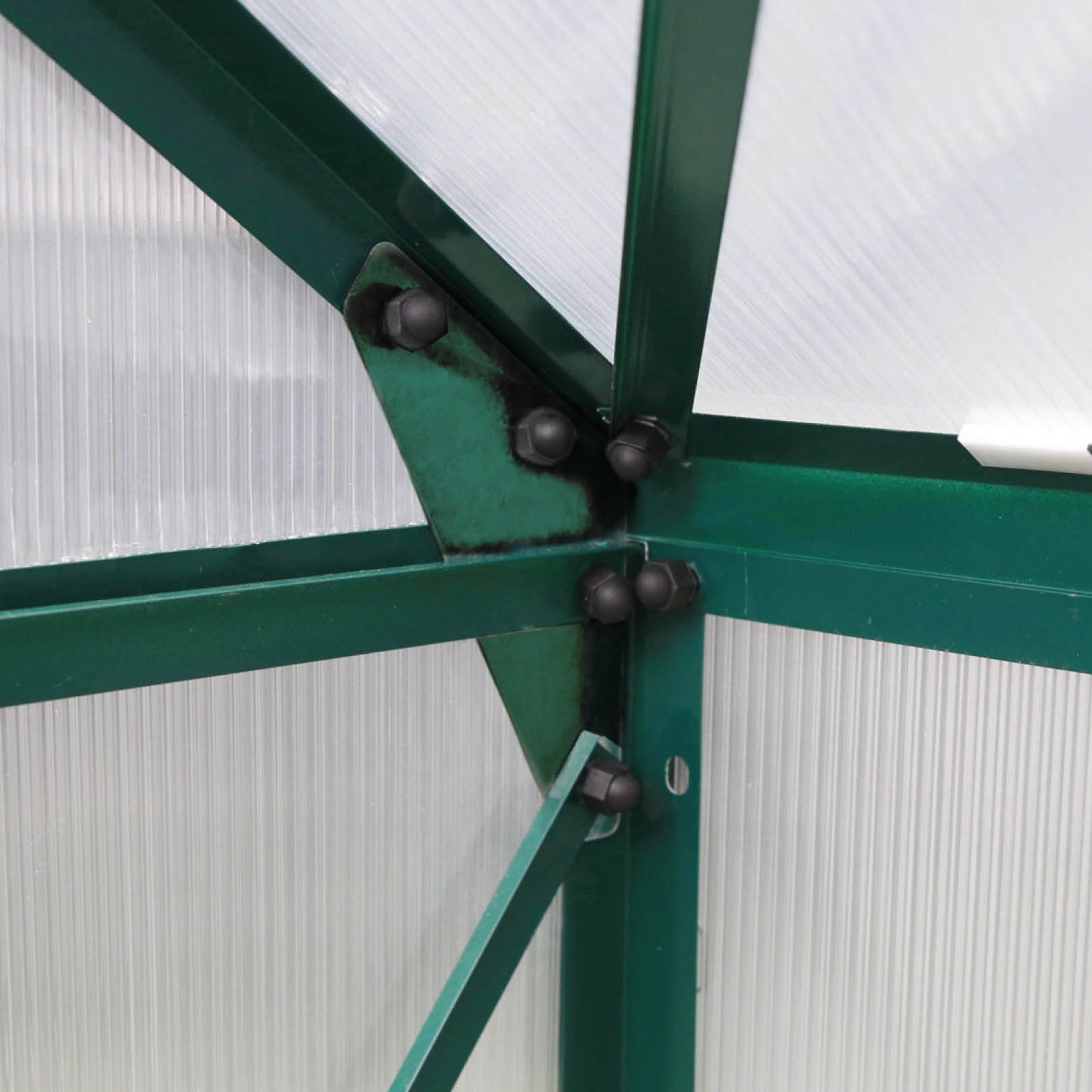 BRAST Aluminium-Gewächshaus 380x250x205 Alu-Profile Grün