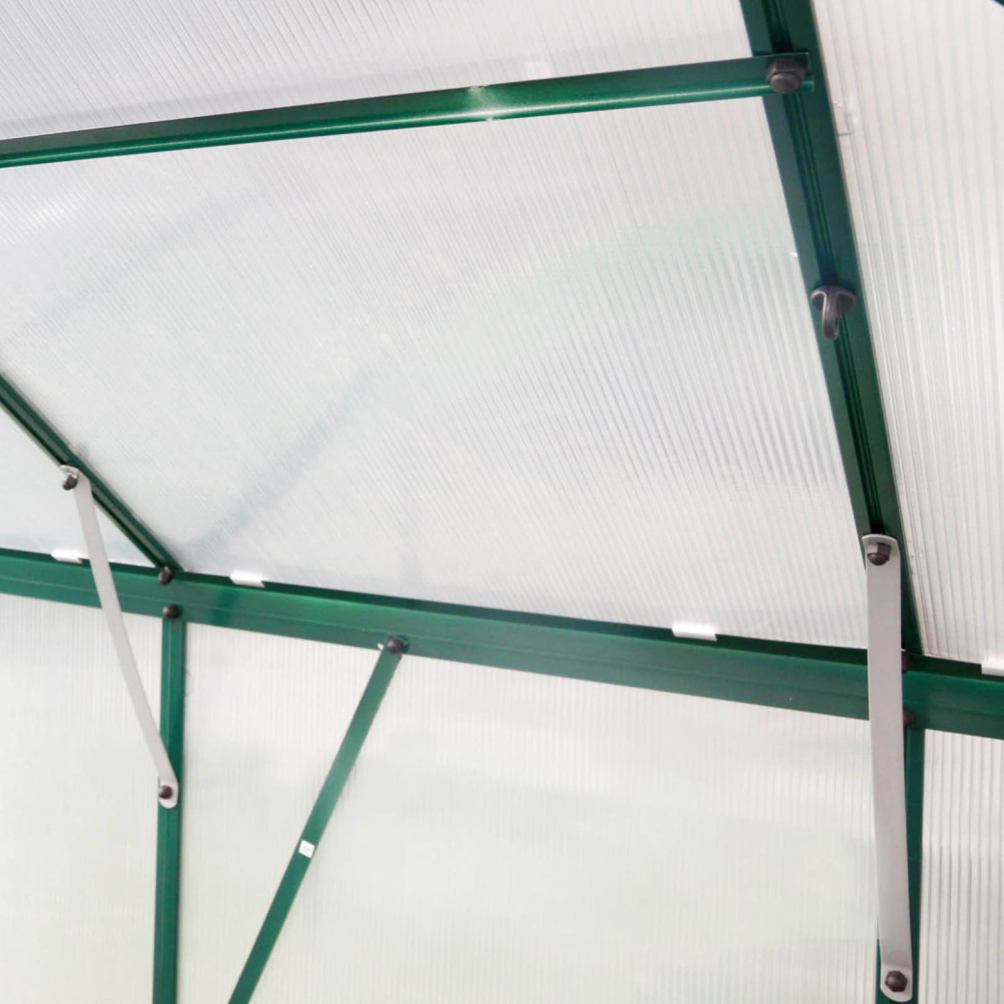 BRAST Aluminium-Gewächshaus 380x250x205 Alu-Profile Grün