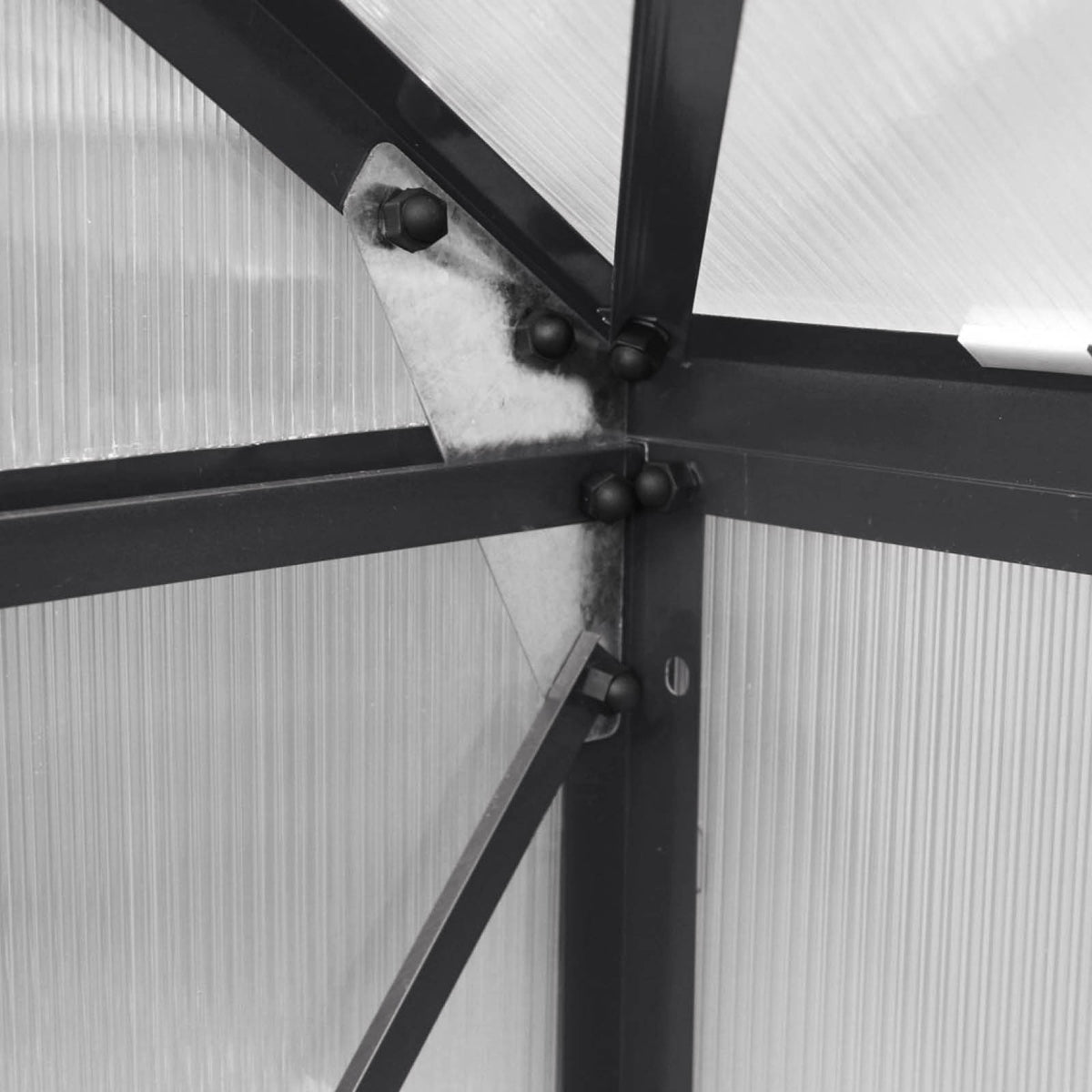 BRAST Aluminium-Gewächshaus 190x190x195 Anthrazit