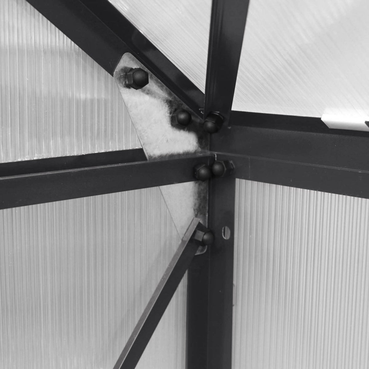 BRAST Aluminium-Gewächshaus 250x250x205 Anthrazit