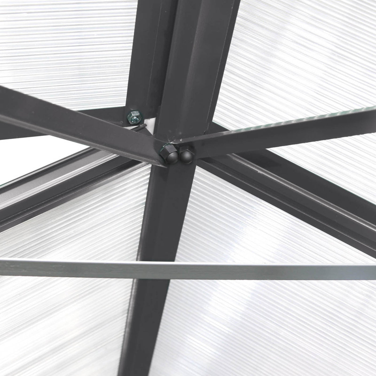 BRAST Aluminium-Gewächshaus 250x250x205 Anthrazit