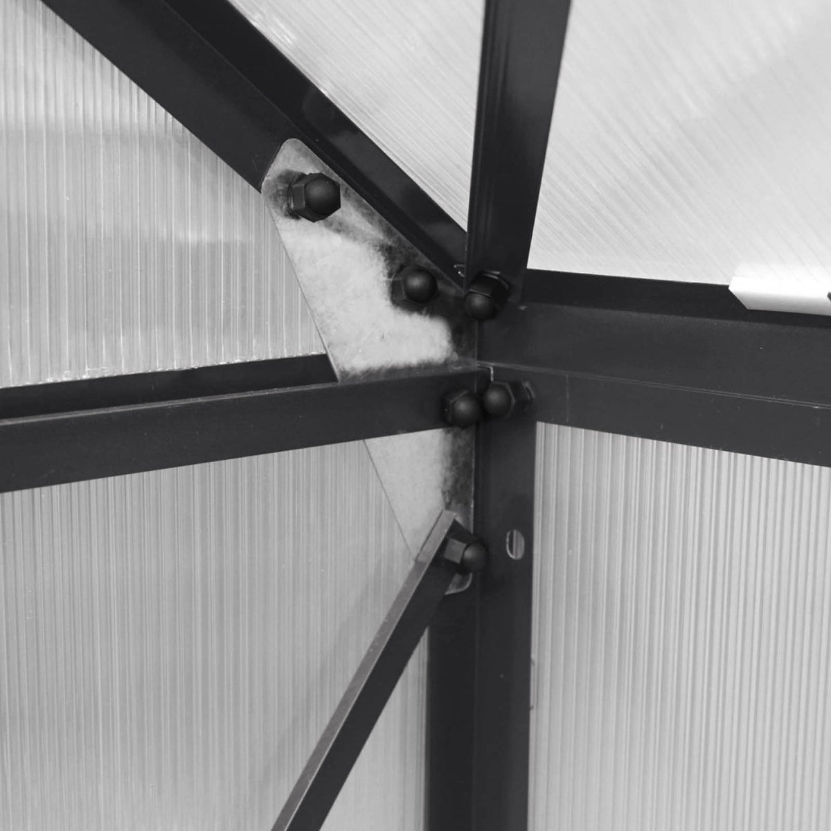 BRAST Aluminium-Gewächshaus 310x250x205 Anthrazit