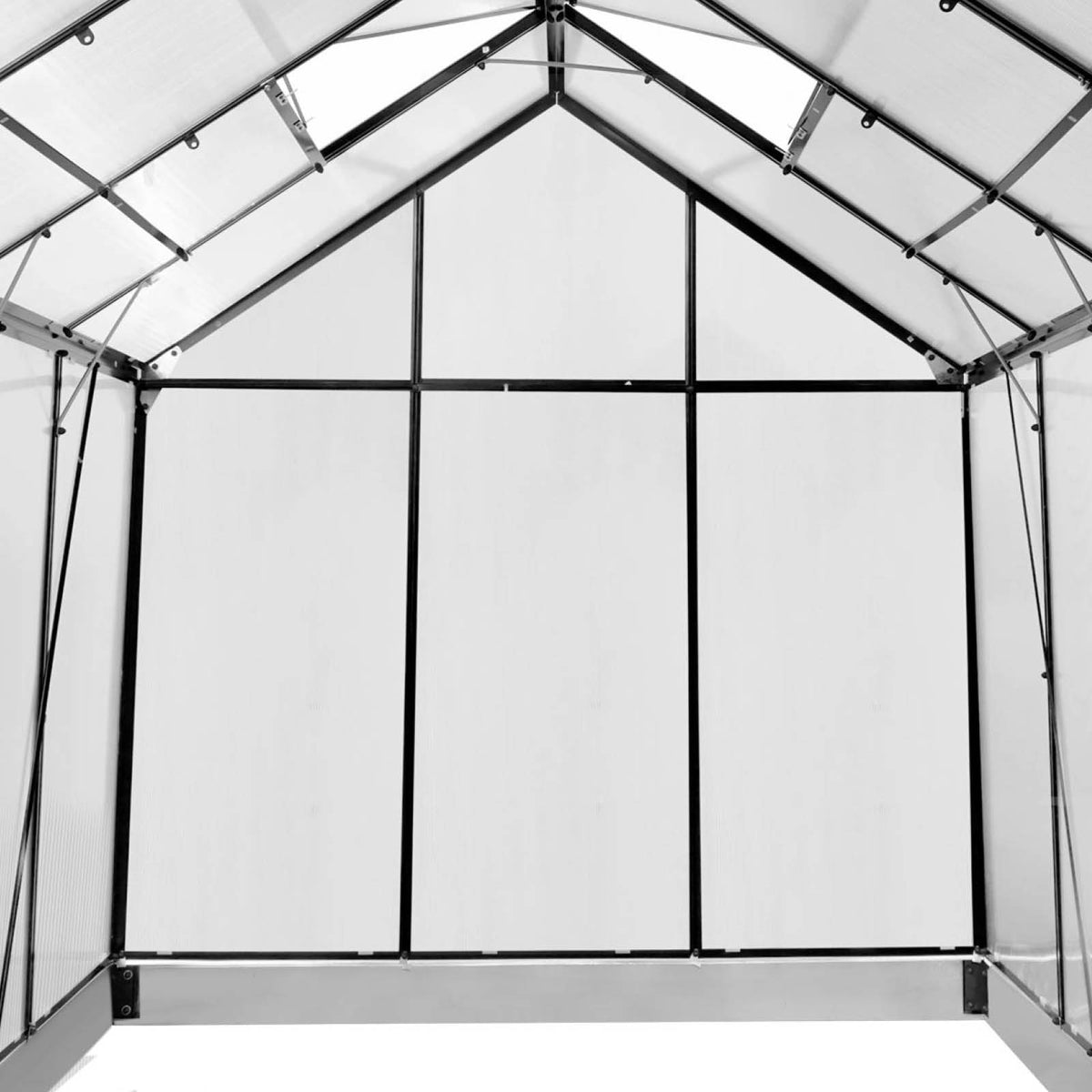 BRAST Aluminium-Gewächshaus 380x190x195 Anthrazit