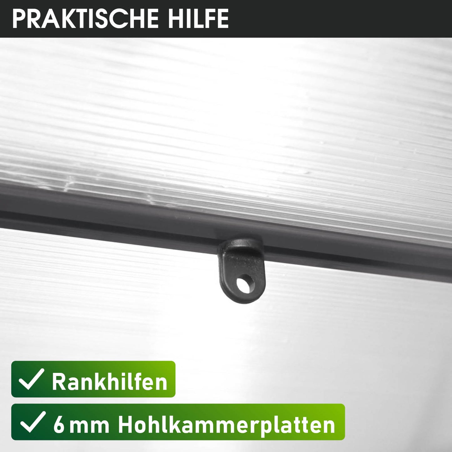 BRAST Aluminium-Gewächshaus 380x250x235 Anthrazit