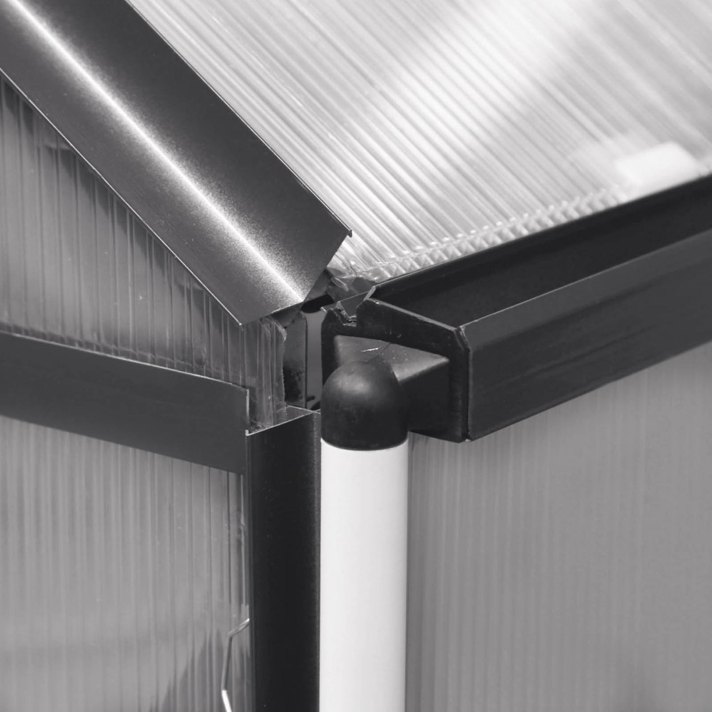 BRAST Aluminium-Gewächshaus 380x250x235 Anthrazit