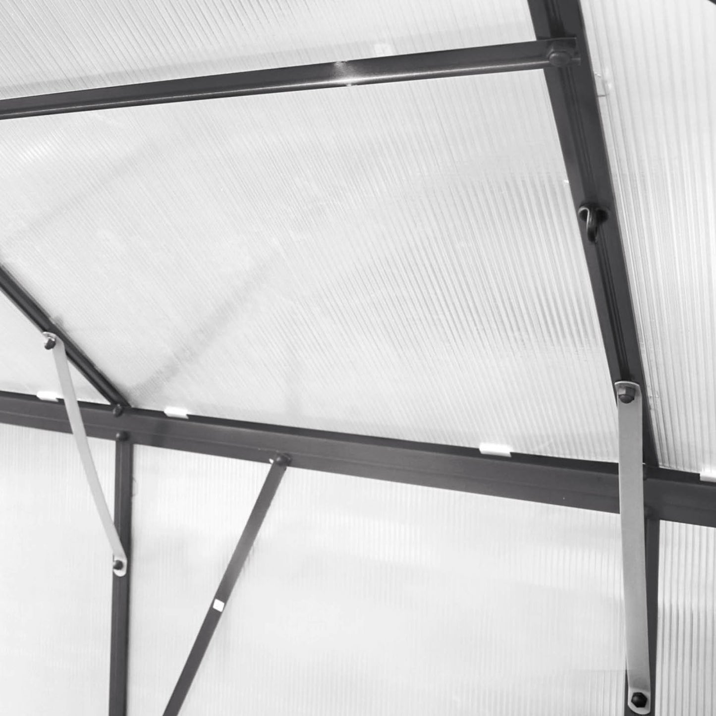 BRAST Aluminium-Gewächshaus 380x250x235 Anthrazit