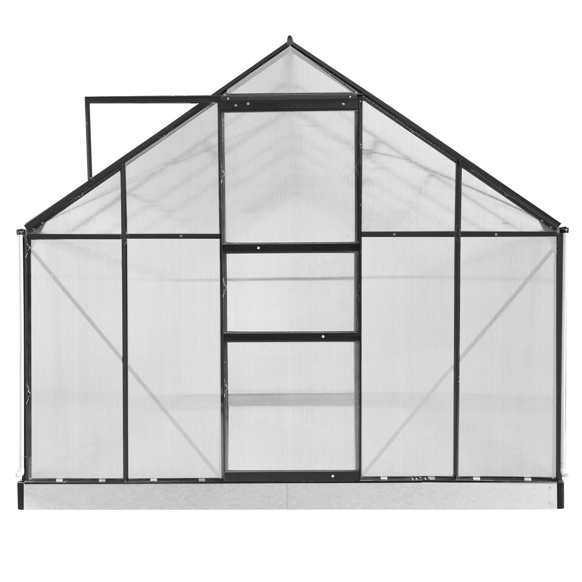 BRAST Aluminium-Gewächshaus 490x250x205 Anthrazit