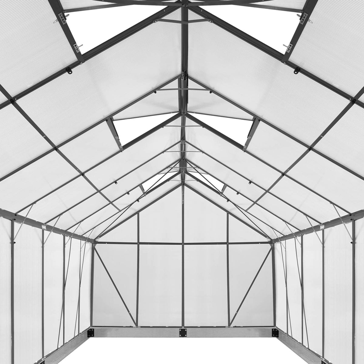BRAST Aluminium-Gewächshaus 490x250x205 Anthrazit