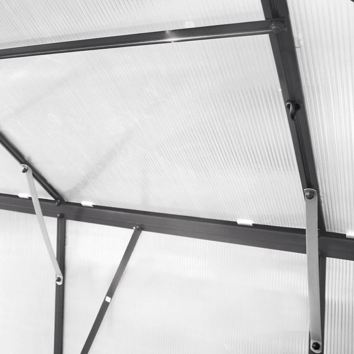 BRAST Aluminium-Gewächshaus 490x250x205 Anthrazit