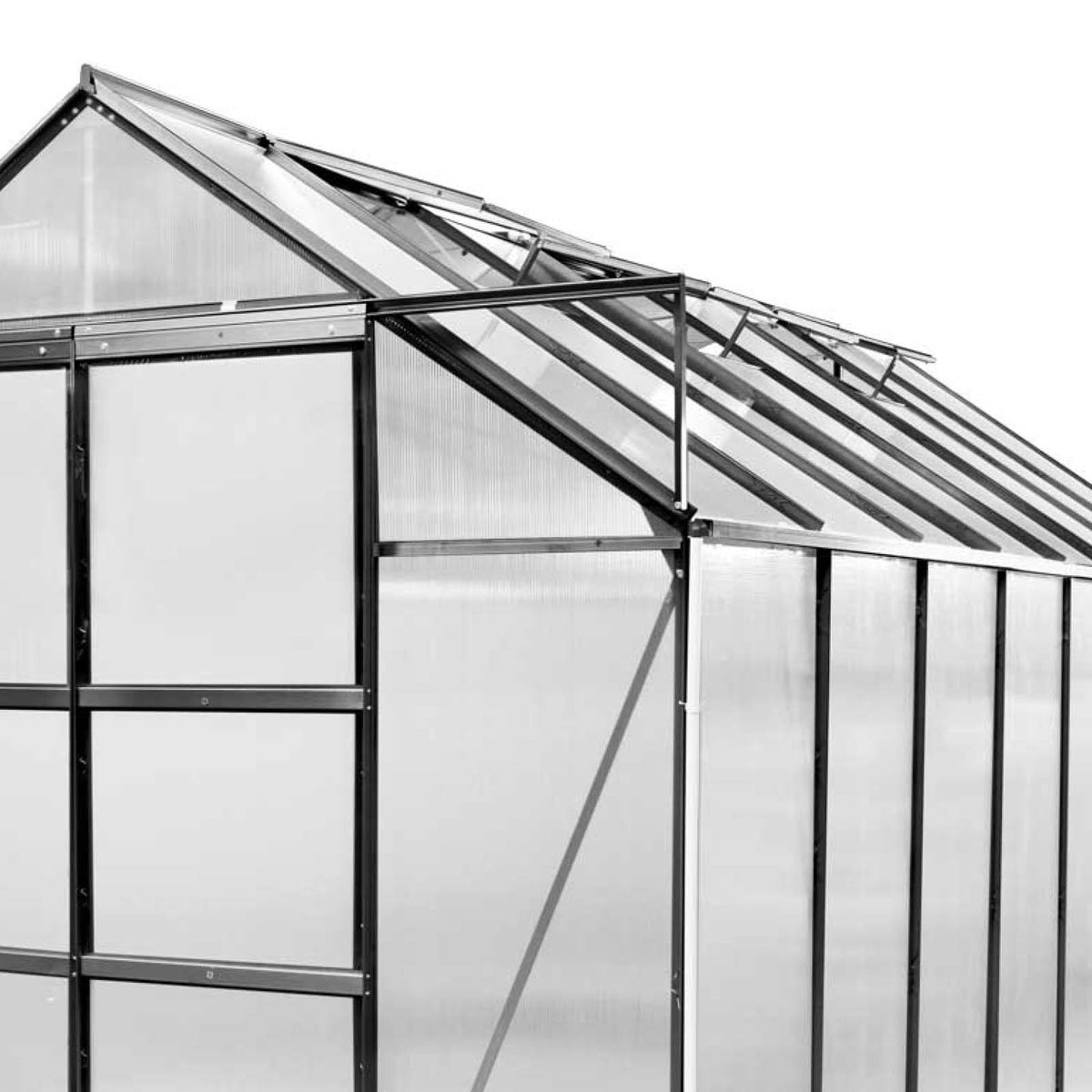 BRAST Aluminium-Gewächshaus 490x250x235 Anthrazit