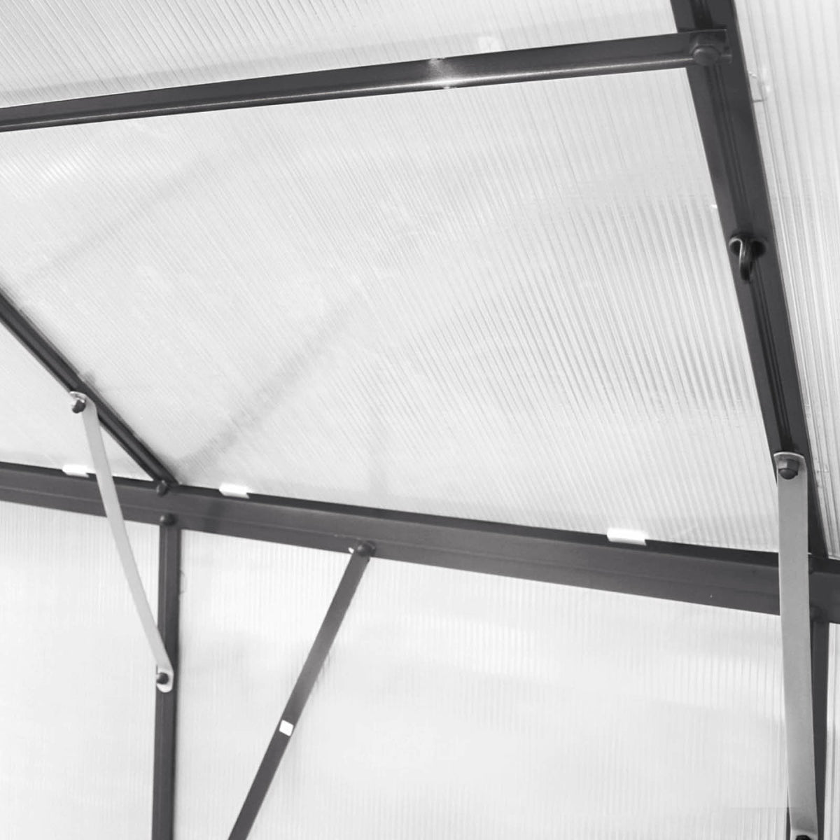 BRAST Aluminium-Gewächshaus 490x250x235 Anthrazit