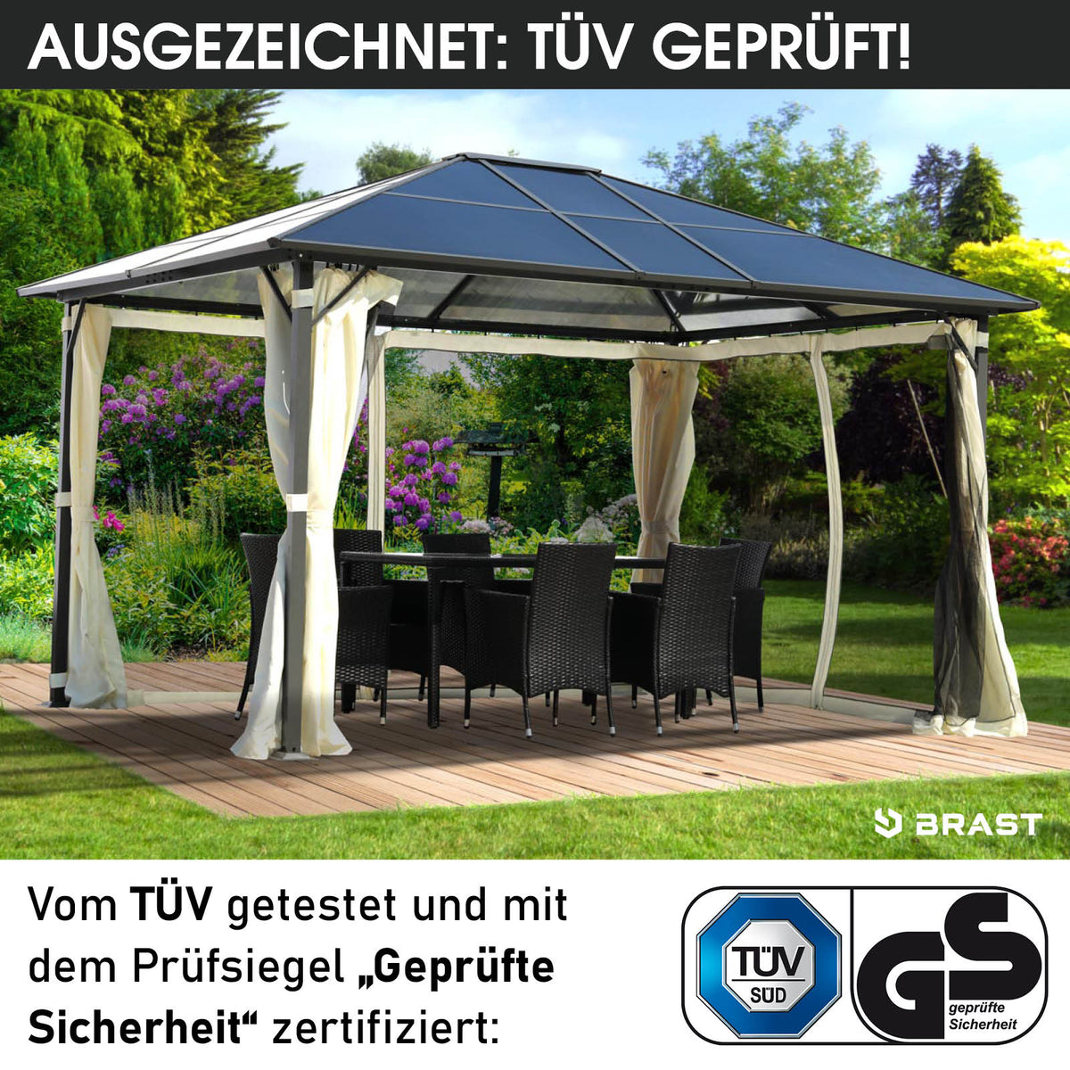 Alu-Pavillon Summerdream 3x4m beige