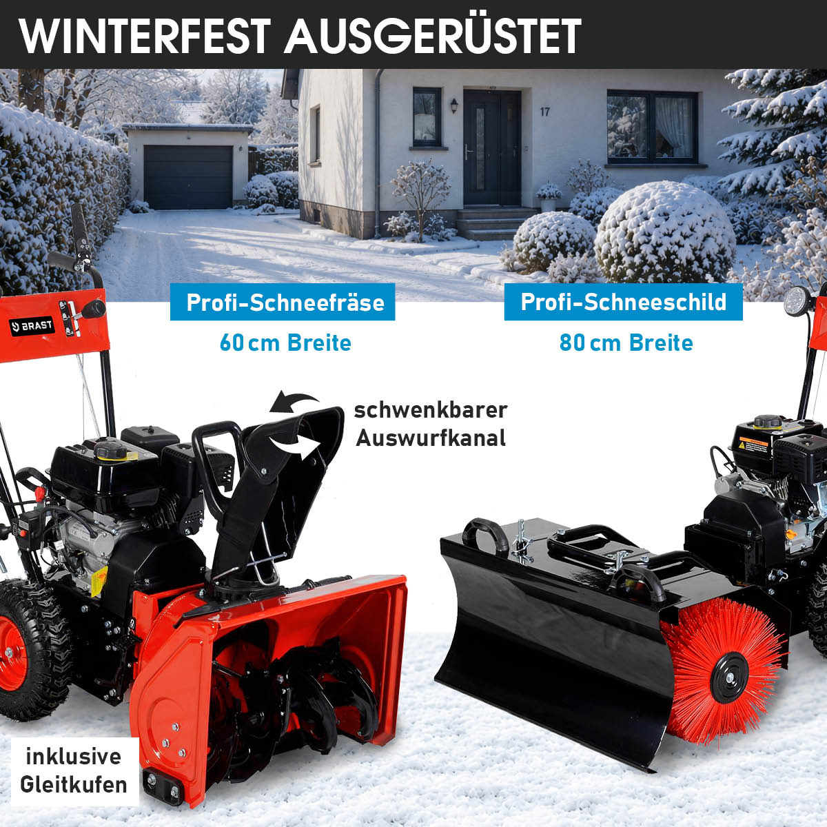 BRAST Benzin Kehrmaschine 4in1 4100 ESTART
