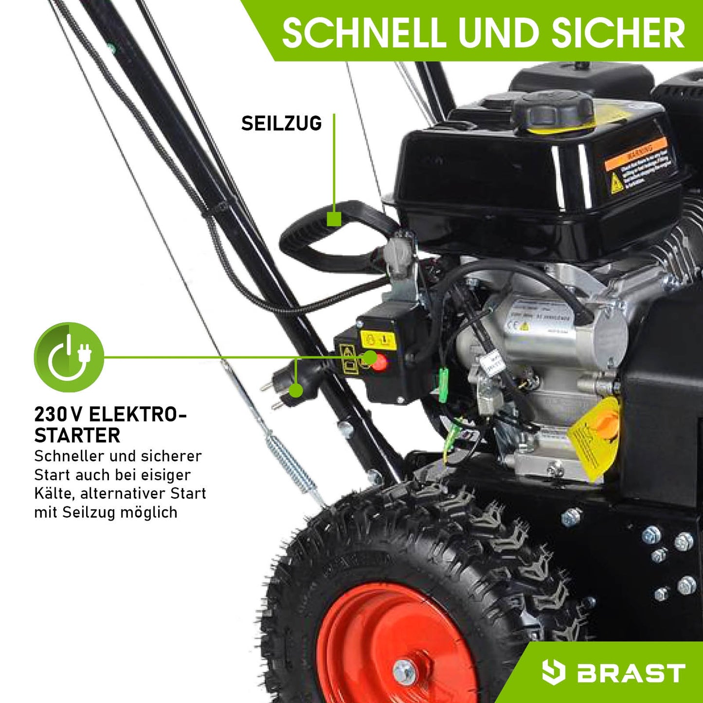 BRAST Benzin Kehrmaschine 4in1 4100 ESTART