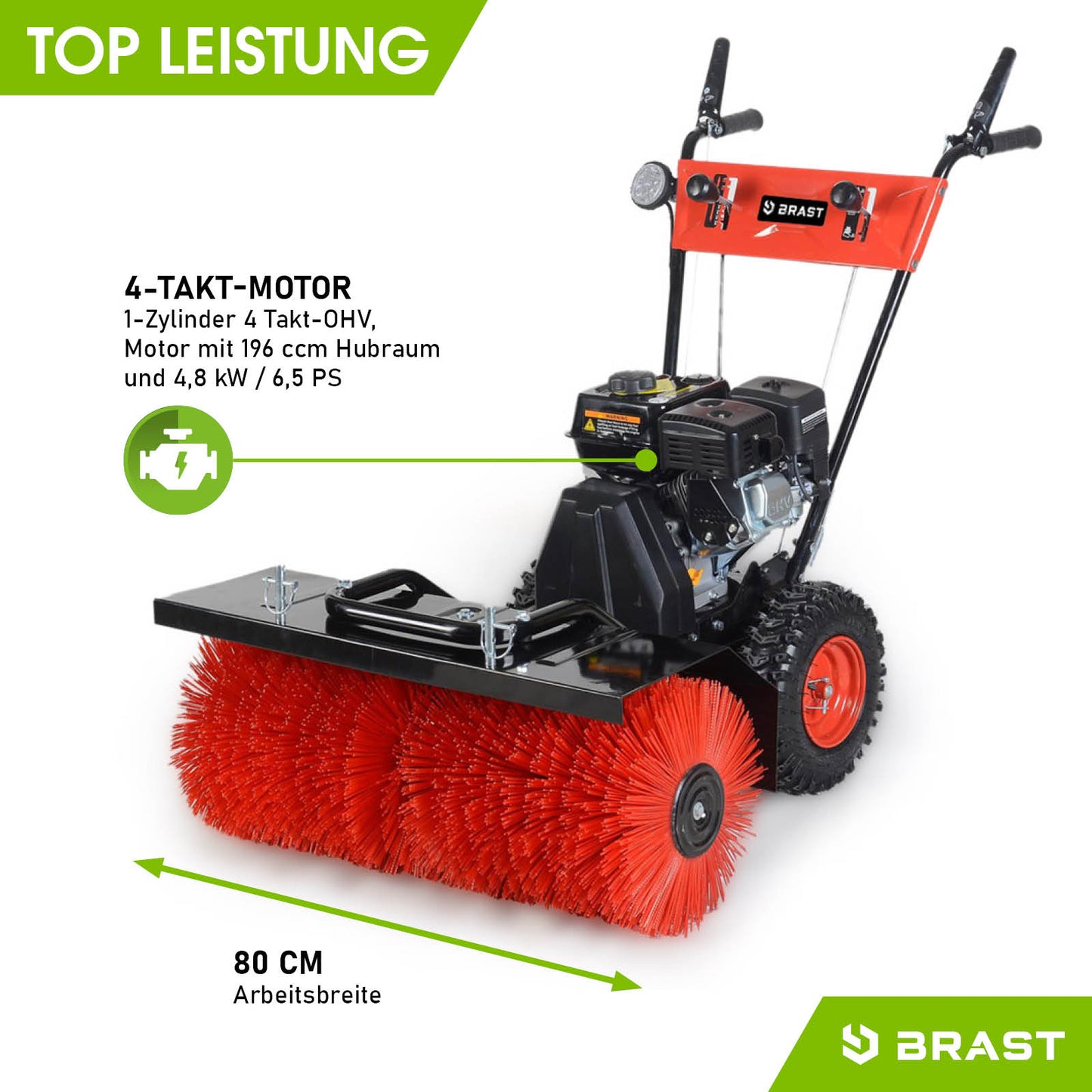 BRAST Benzin Kehrmaschine 4in1 4100 ESTART