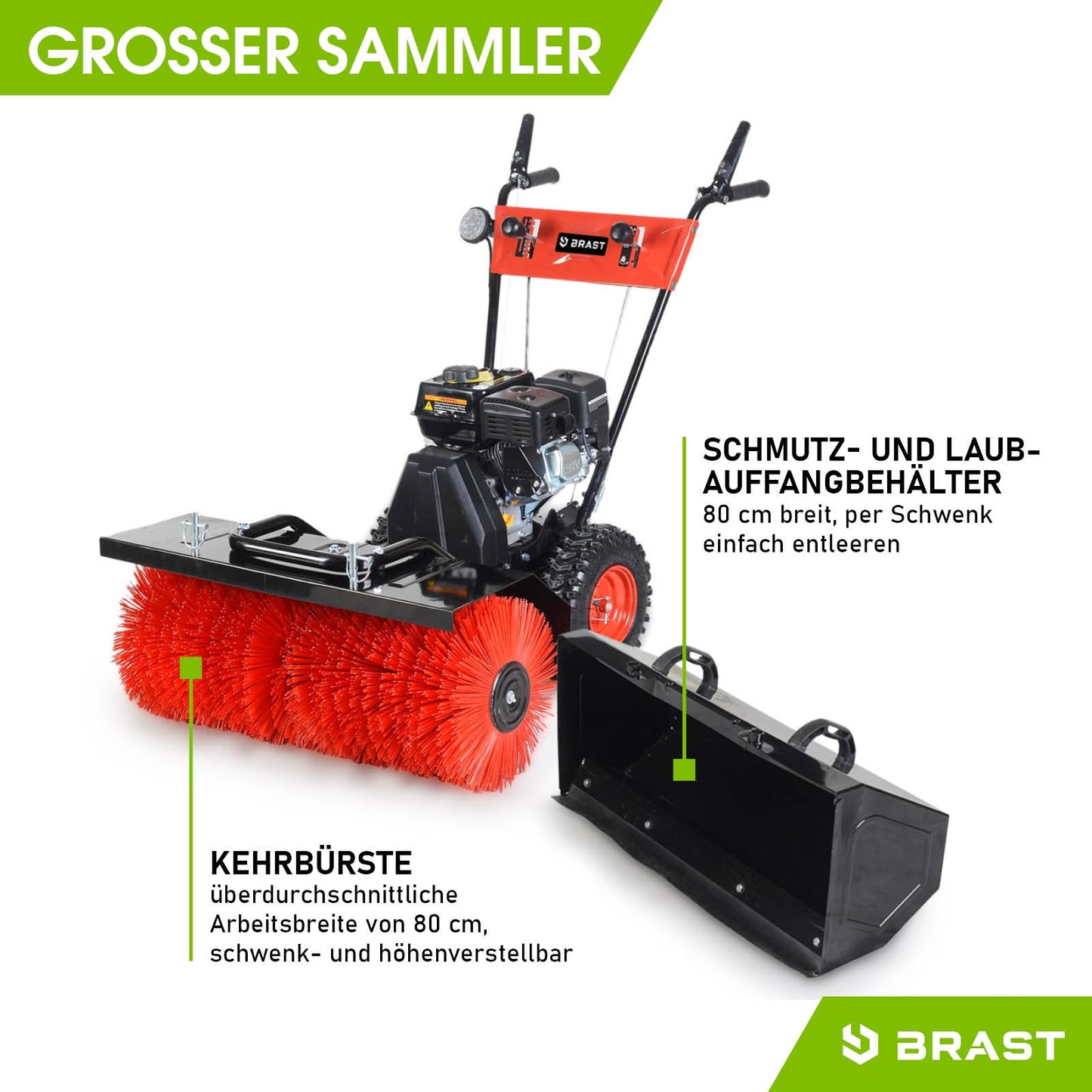 BRAST Benzin Kehrmaschine 4in1 4100 ESTART