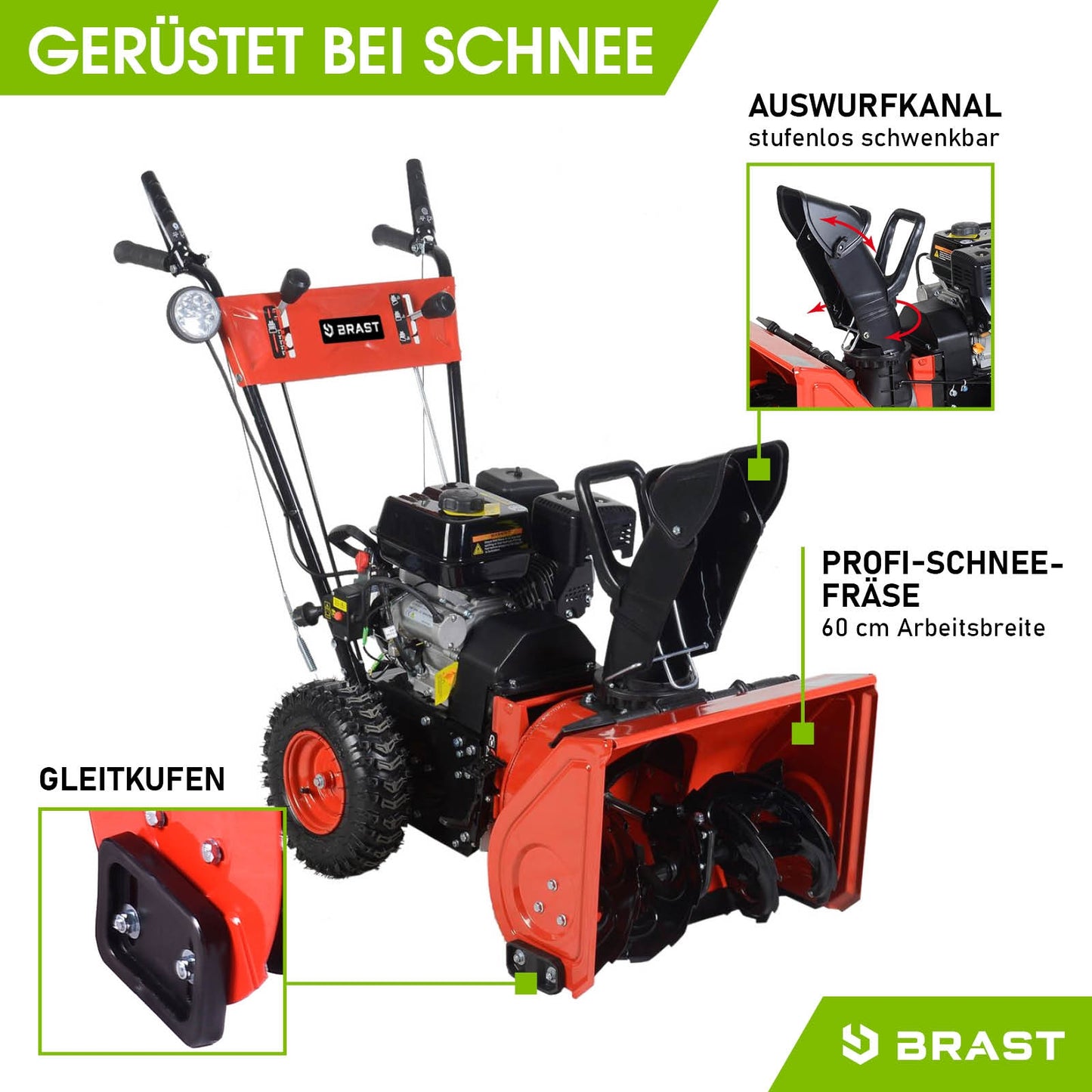 BRAST Benzin Kehrmaschine 4in1 4100 ESTART