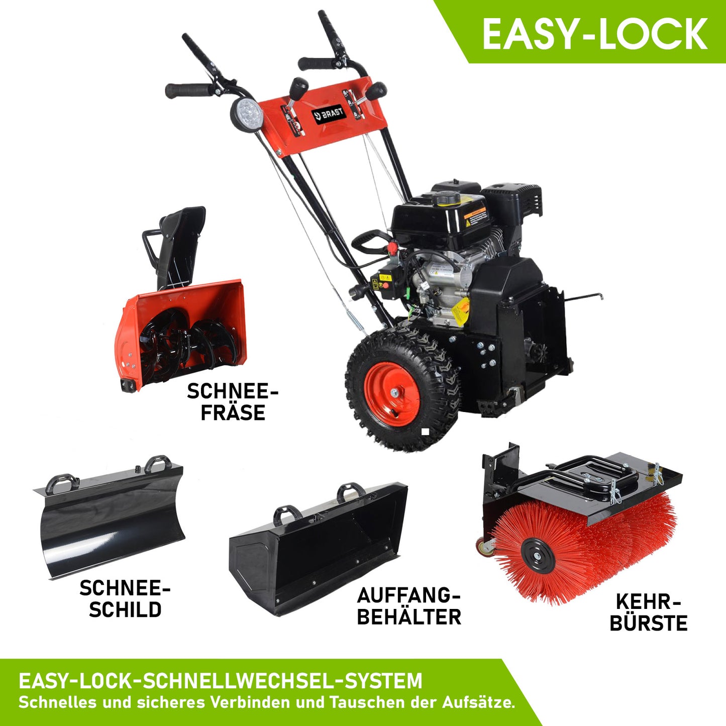 BRAST Benzin Kehrmaschine 4in1 4100 ESTART