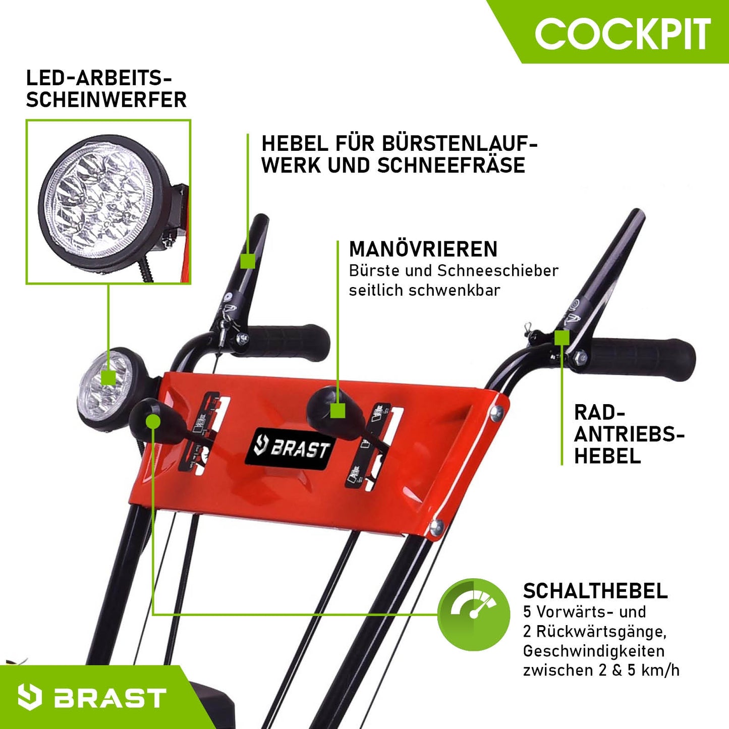 BRAST Benzin Kehrmaschine 4in1 4100 ESTART