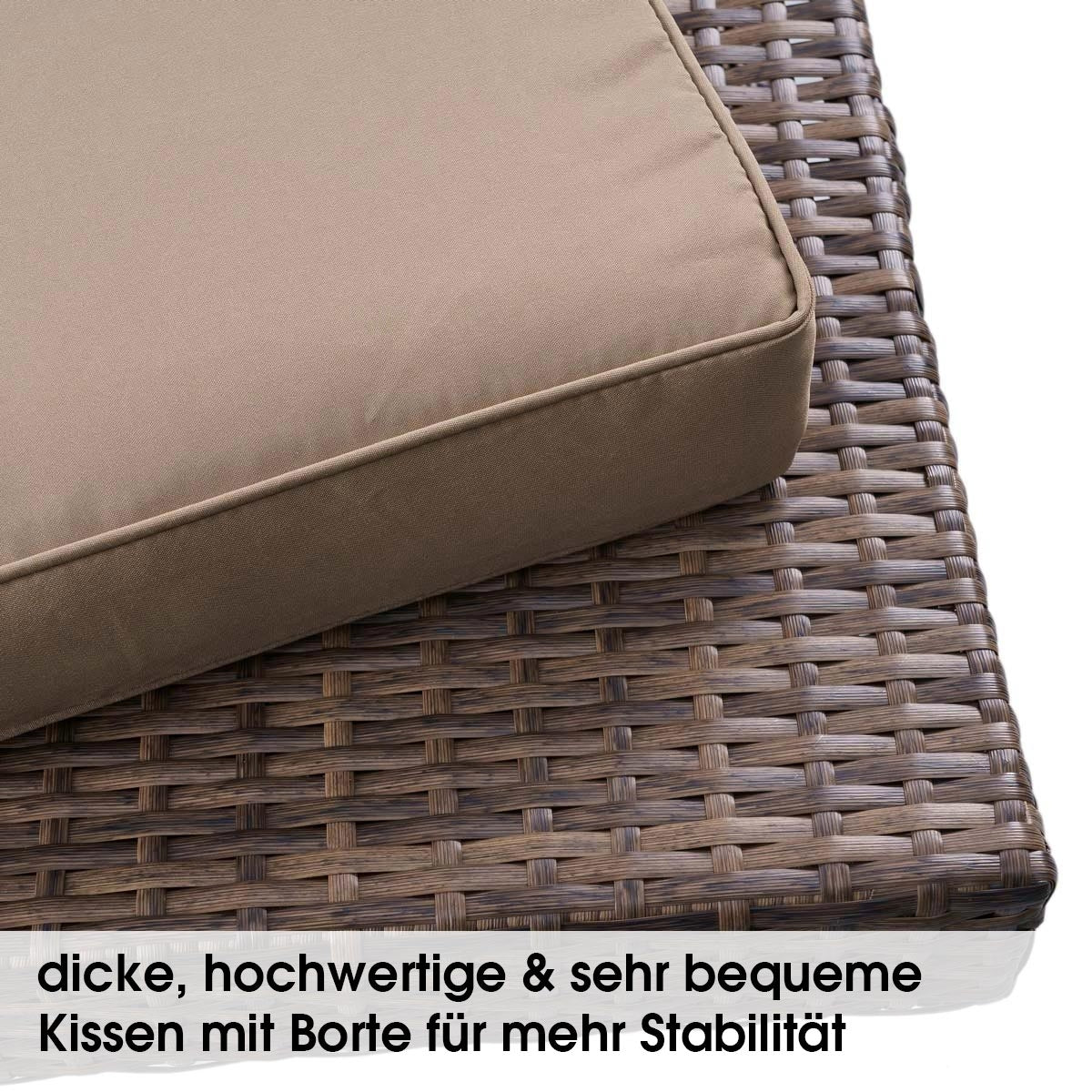 Polyrattan Sofa Essgruppe HOLIDAYS braun/beige