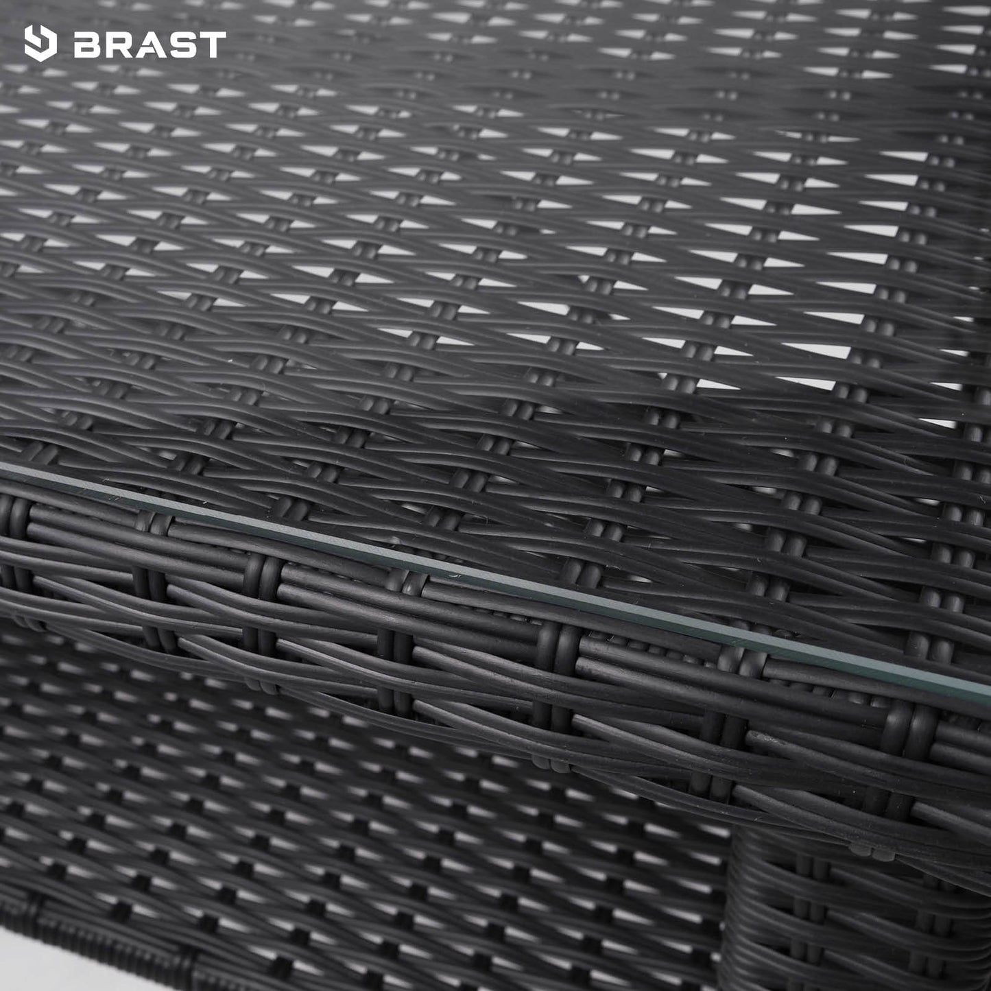 Polyrattan Sofa Essgruppe ECO schwarz/grau