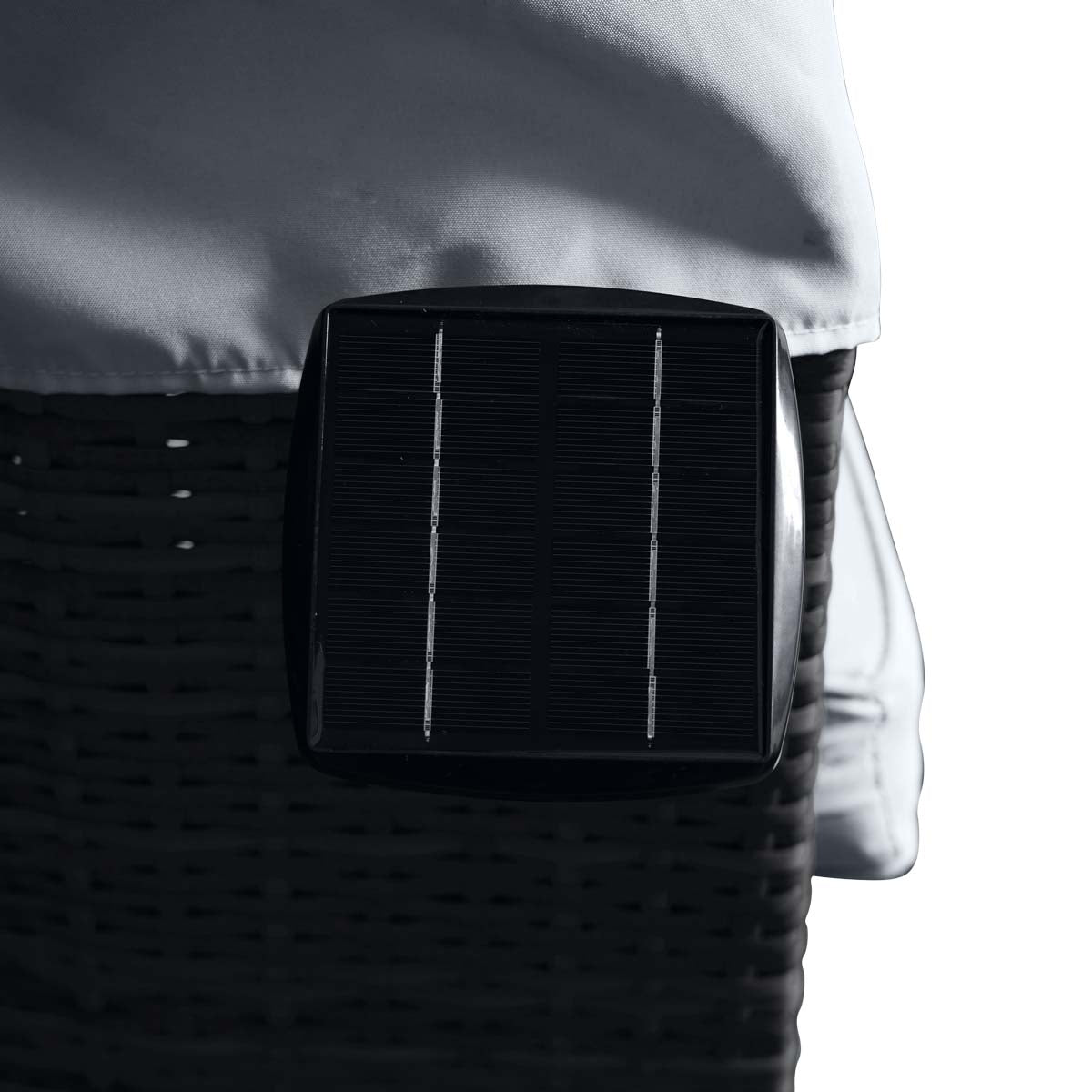 Sonneninsel mit LED inkl. Abdeckung schwarz/hellgrau