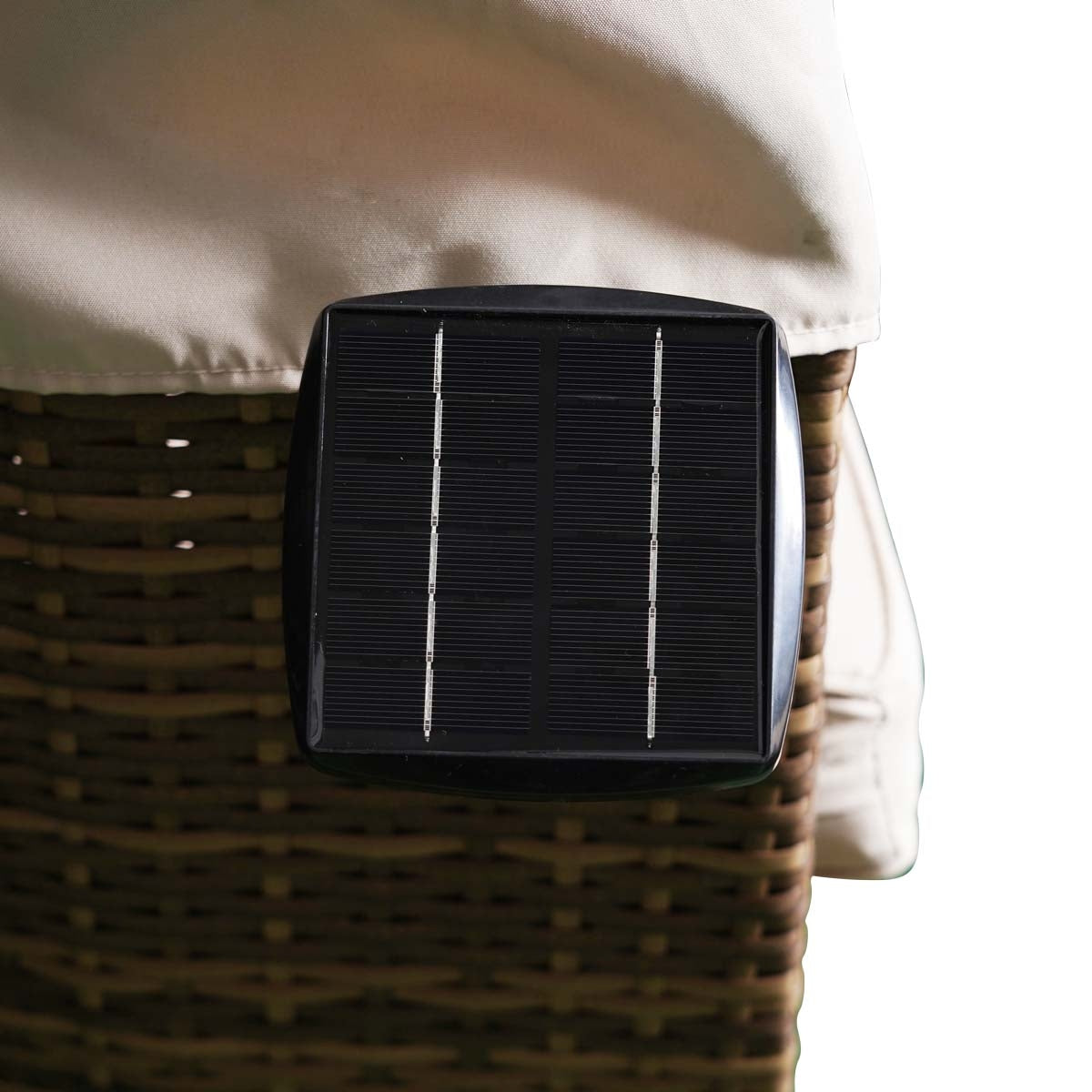 Sonneninsel mit LED inkl. Abdeckung braun/beige
