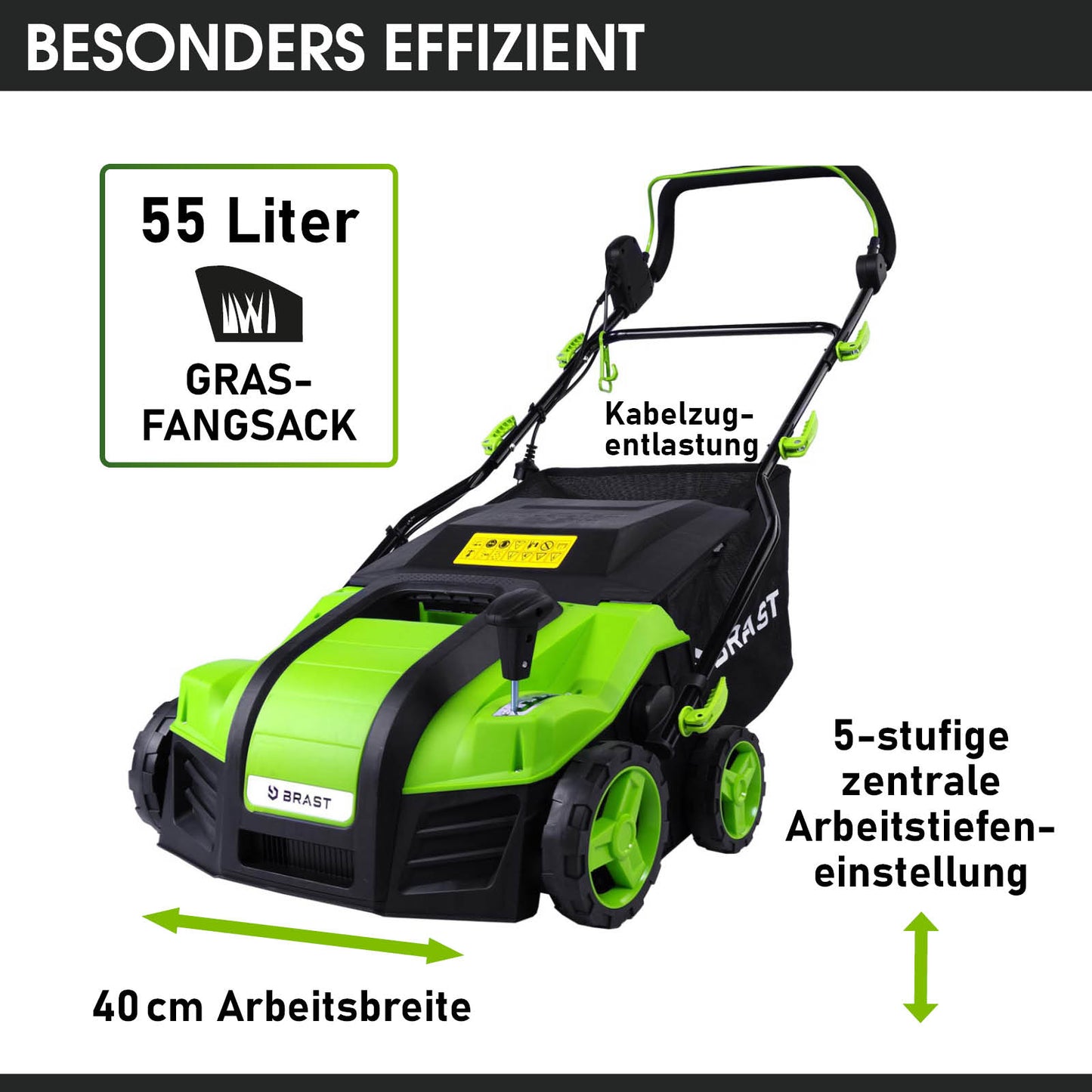 BRAST Elektro 2in1 Vertikutierer 4000