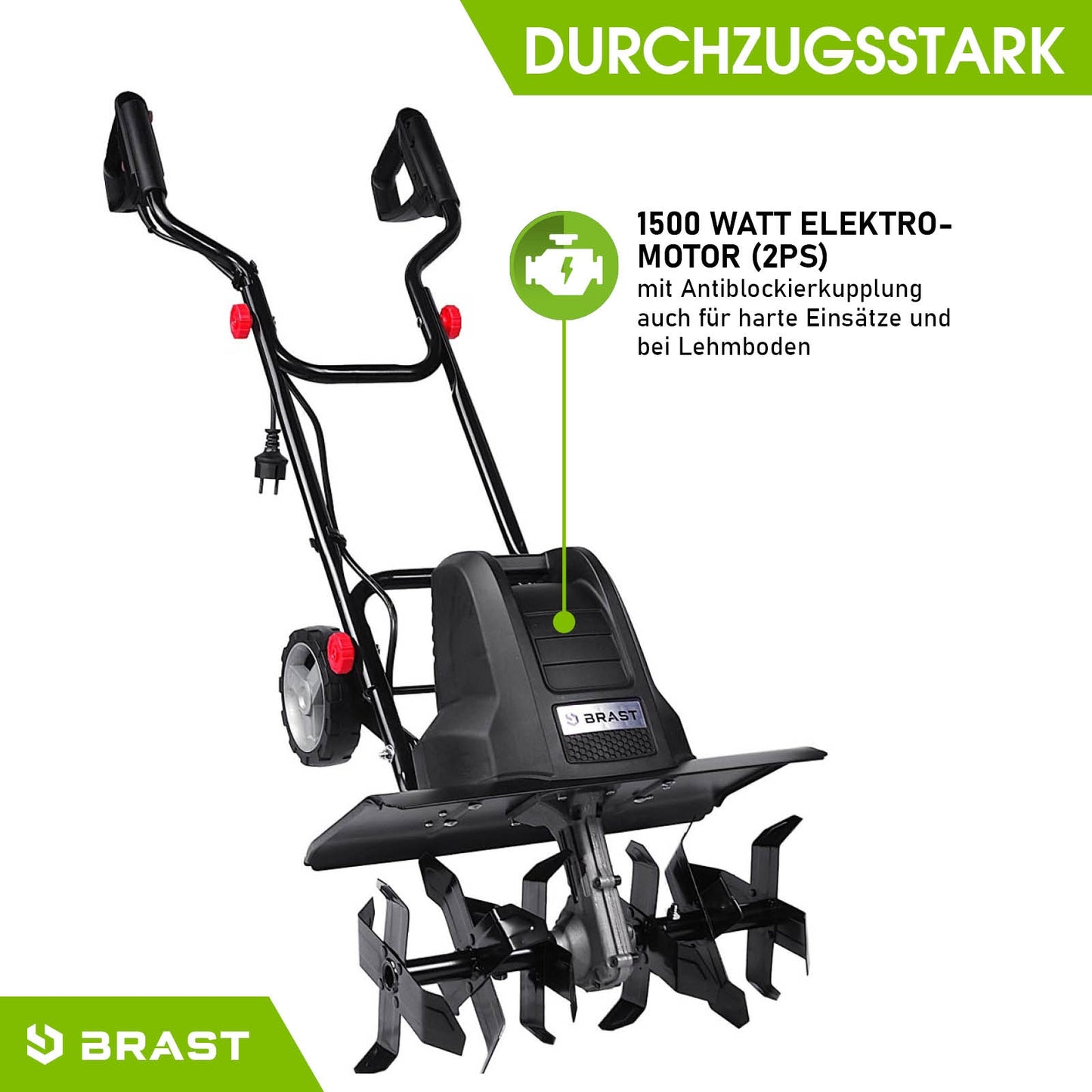 BRAST Elektro Motorhacke 1500L
