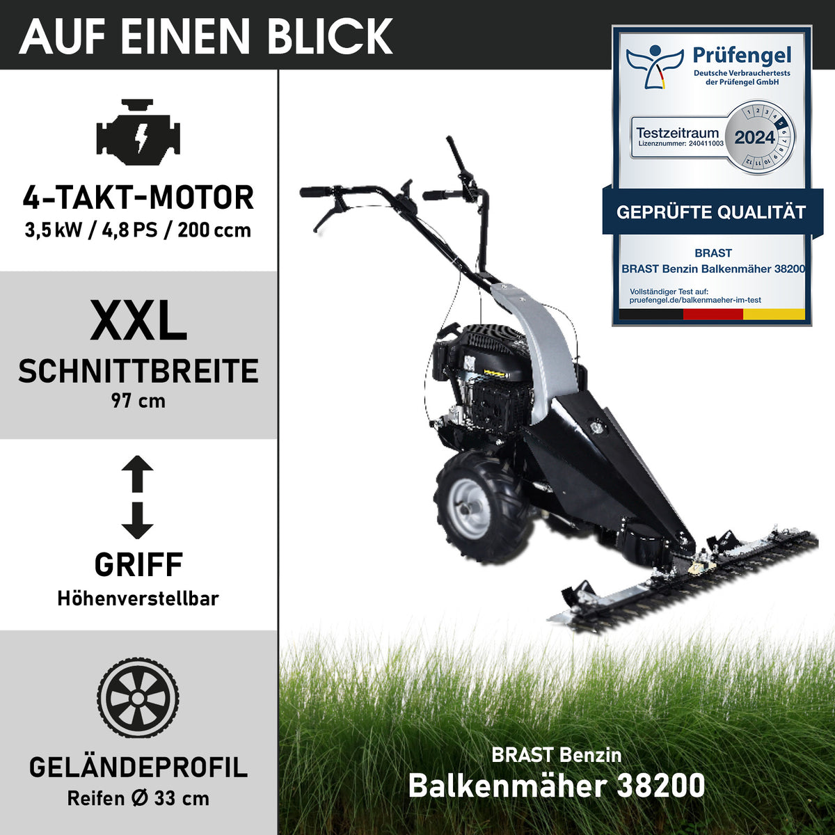 BRAST Benzin Balkenmäher 38200